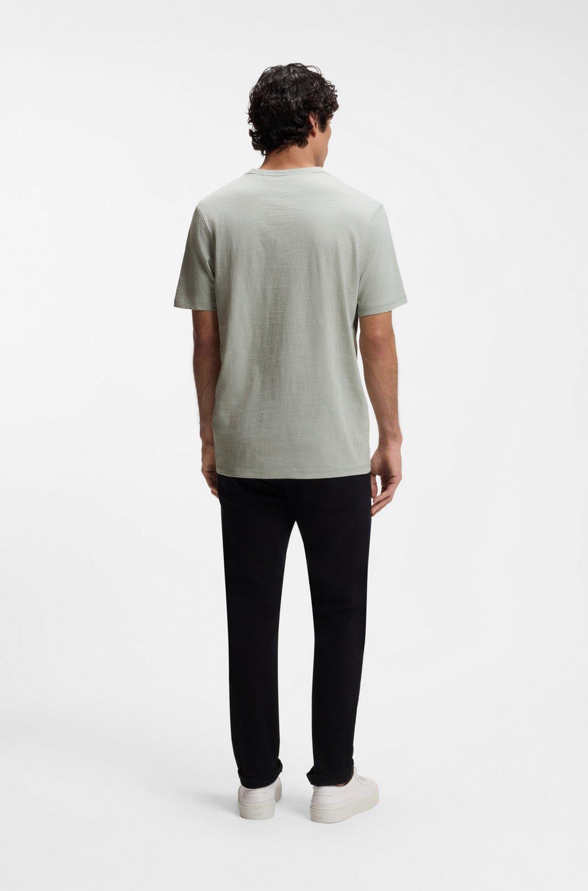 Slub-cotton T-shirt with logo detail Product Image