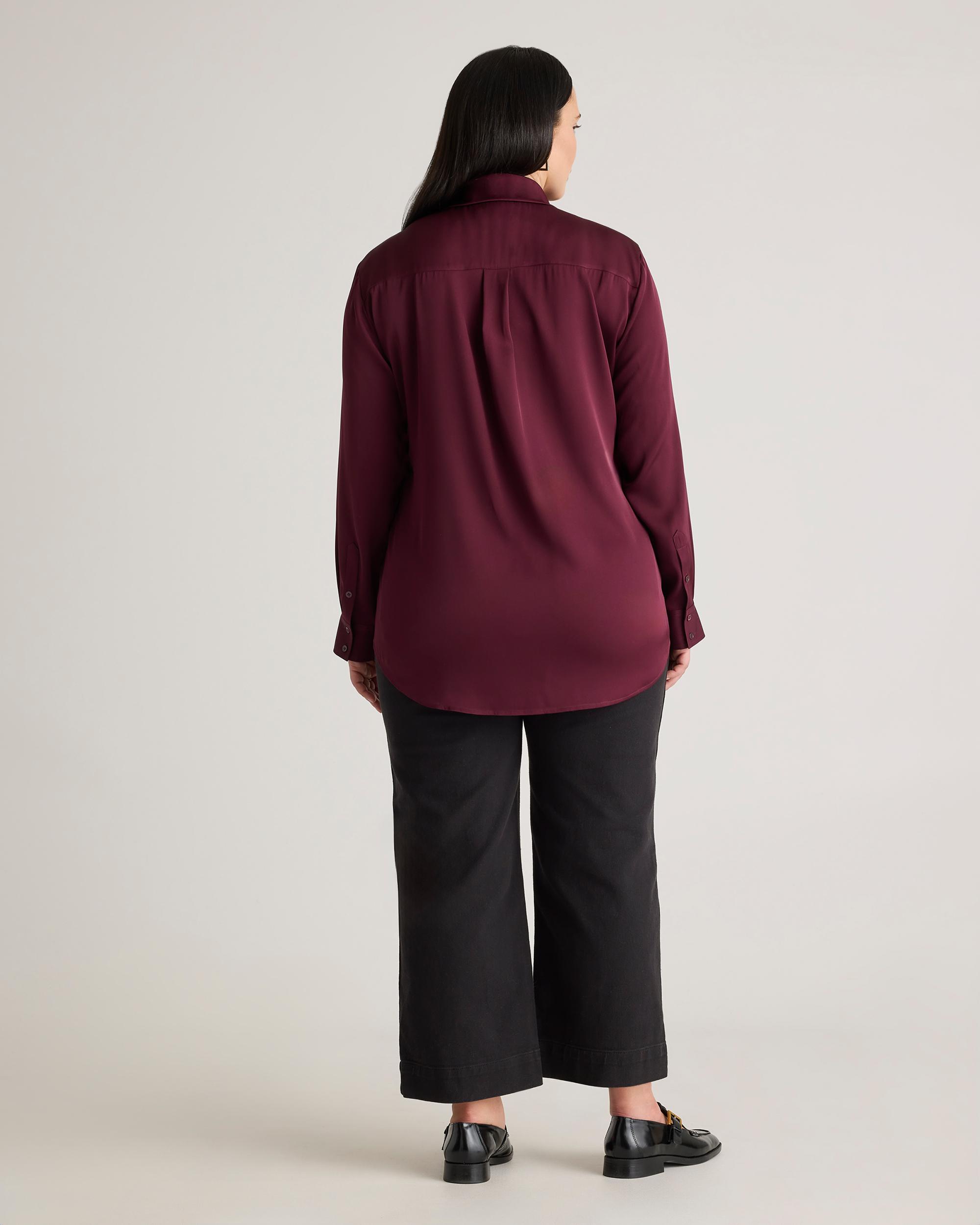 Quince | Women's Washable Stretch Silk Notch Collar Blouse Product Image