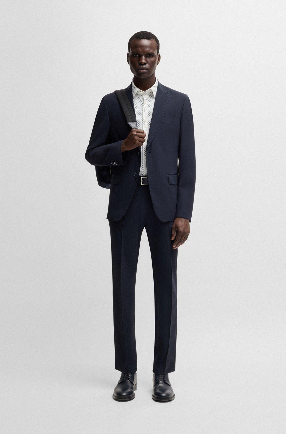 Slim-fit shirt in printed performance-stretch jersey Product Image