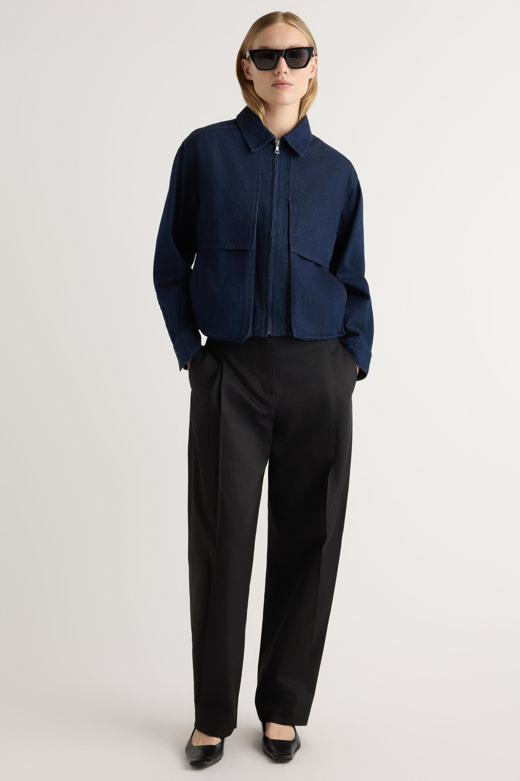 Cooper Denim Bomber Jacket Product Image