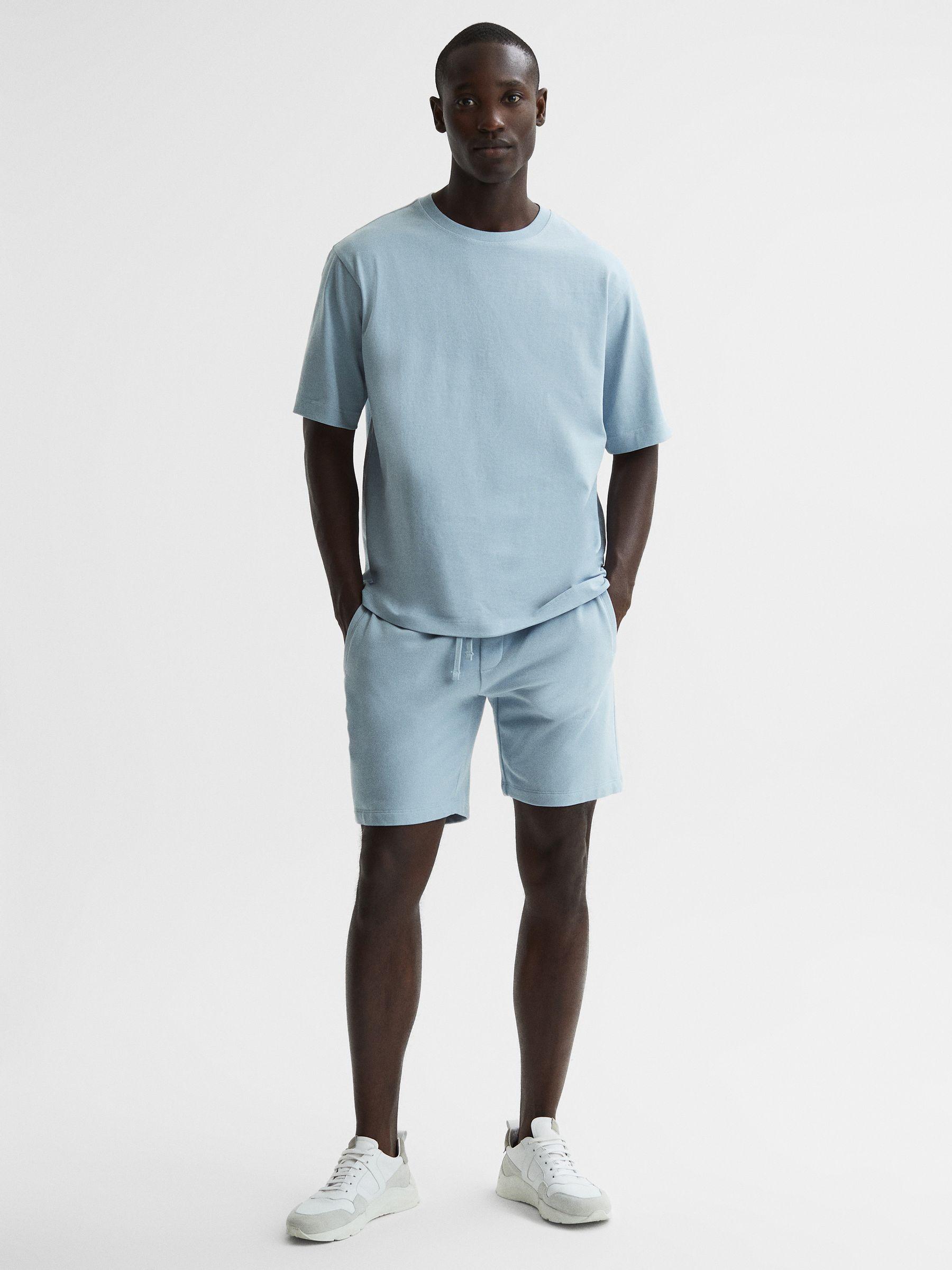 Oversized Garment Dye T-Shirt in Ice Blue Product Image