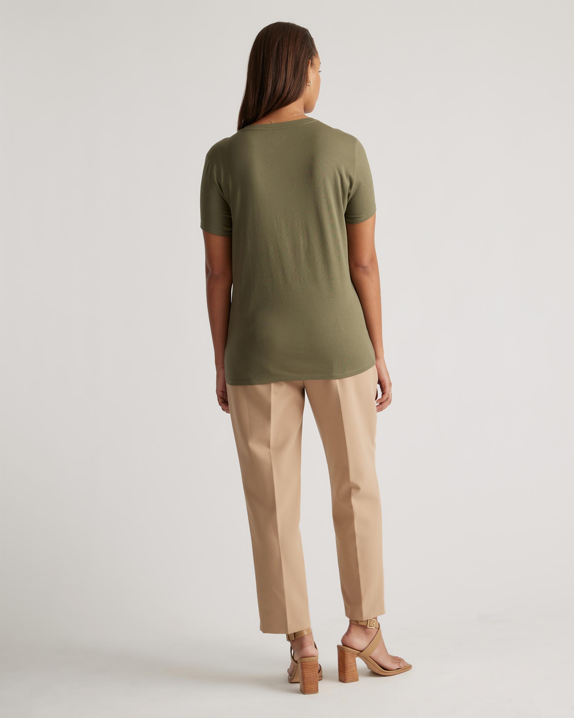 Quince | Women's Cotton Modal V-Neck T-Shirt Size XL, Cotton/Modal Product Image