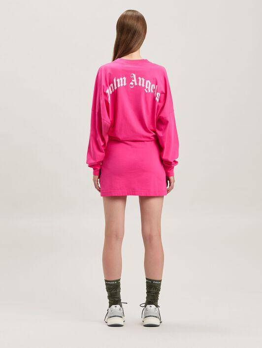 B CURVED LOGO MINI TEE DRESS FUCHSIA - S Product Image