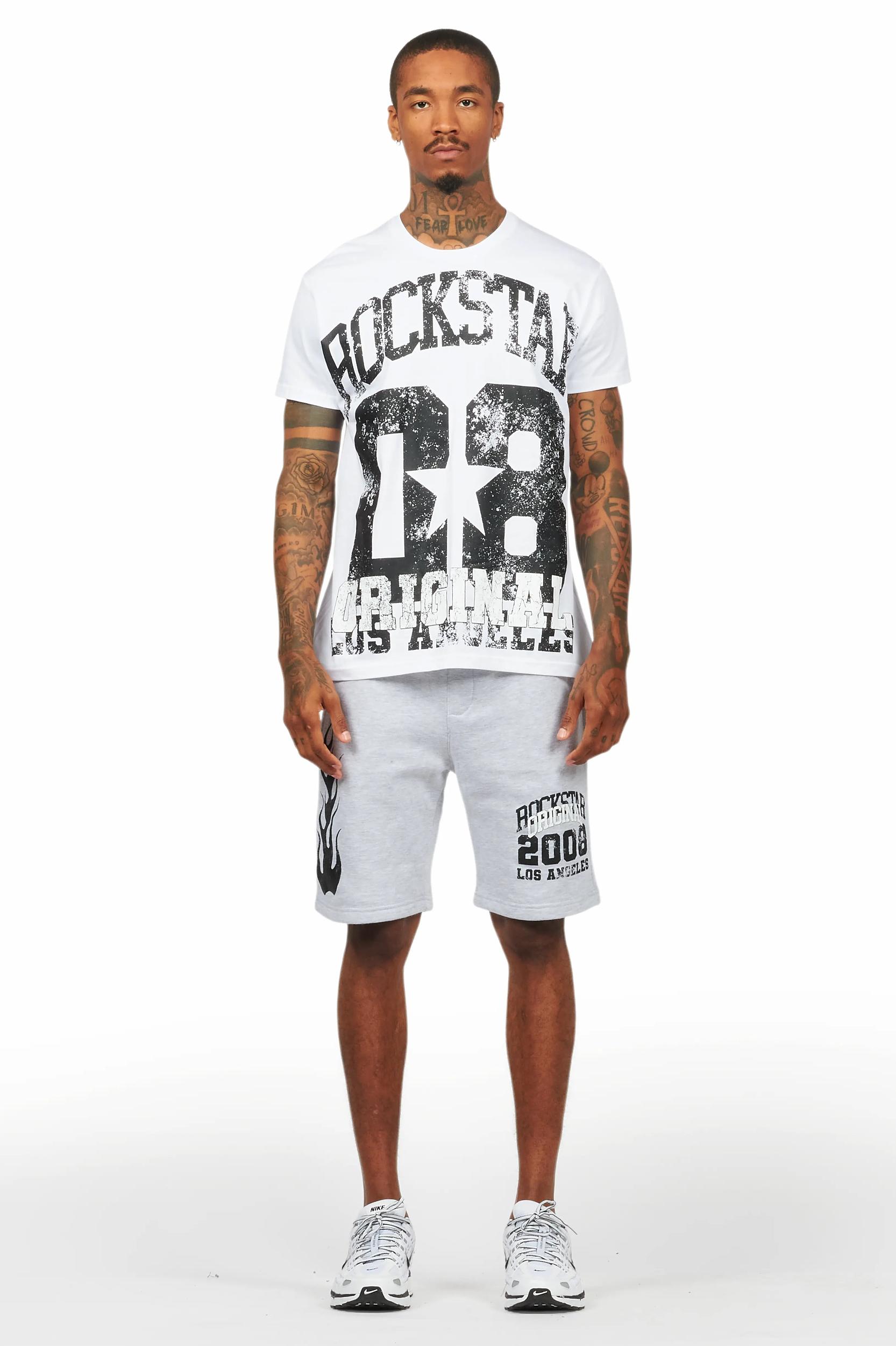 Edel White T-Shirt Short Set Male Product Image