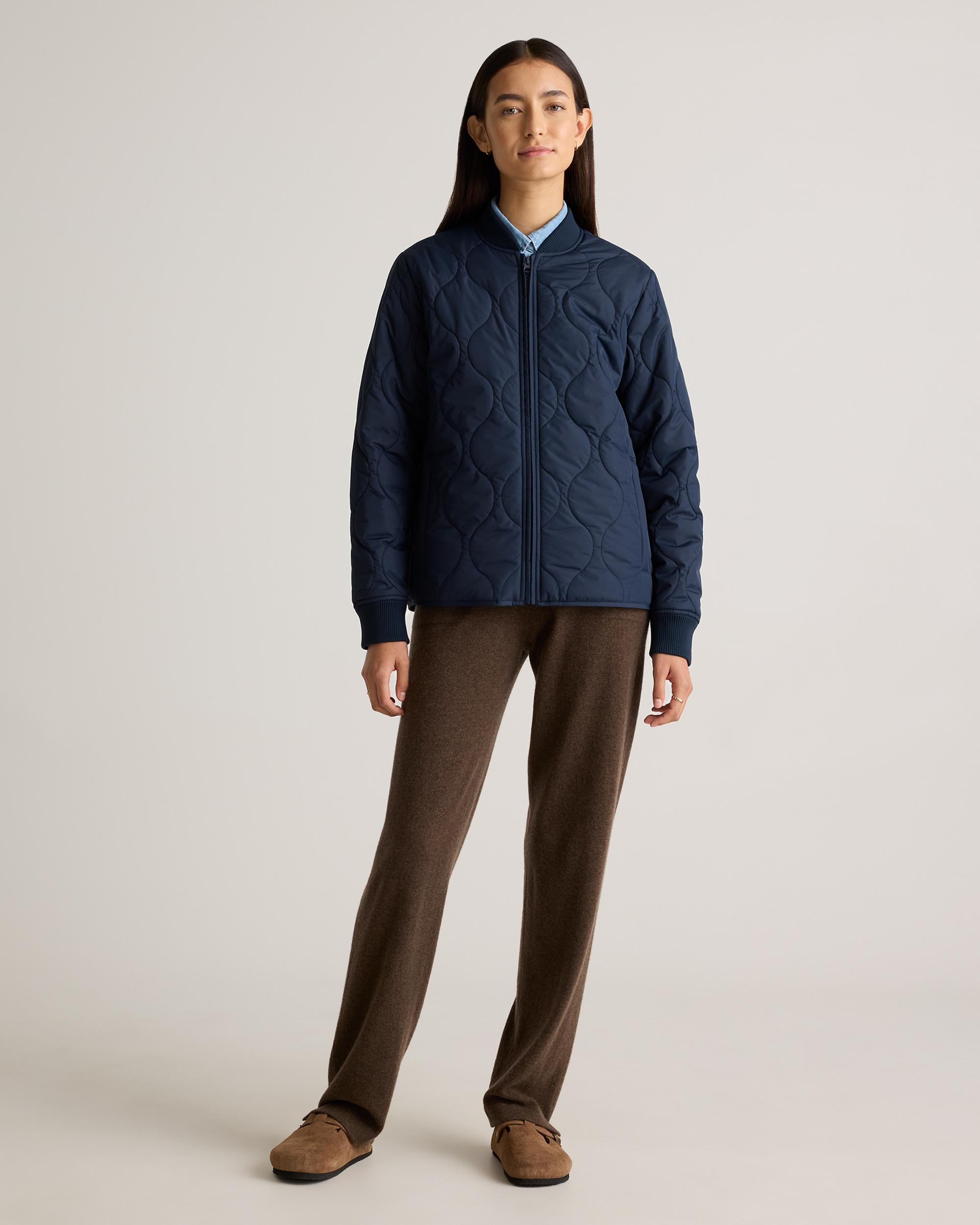 Quince | Women's Featherless Quilted Puffer Bomber Jacket Size XL, Recycled Polyester Product Image