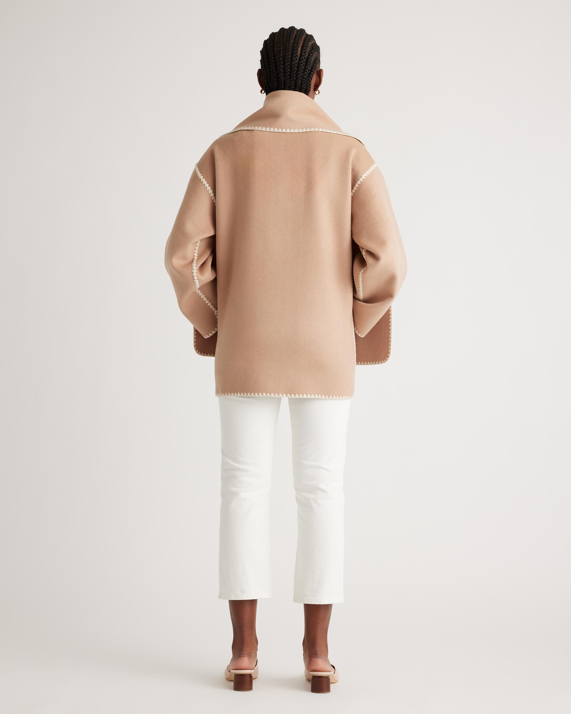 Quince | Women's Double-Faced Merino Wool Scarf Coat Product Image