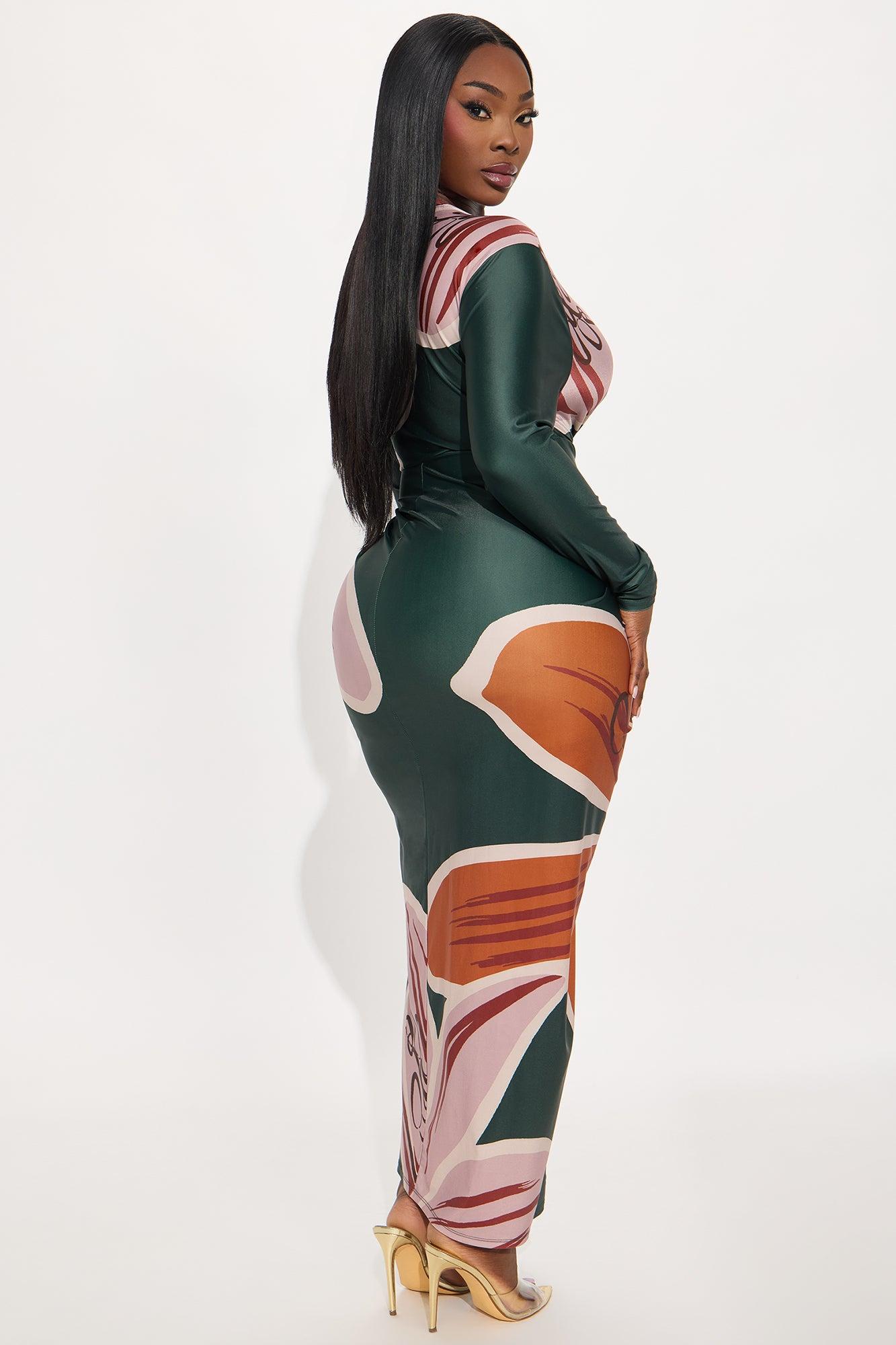 Kamille Maxi Dress - Green/combo Female Product Image