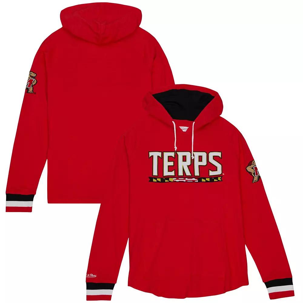 Men's Mitchell & Ness Red Maryland Terrapins Legendary Raglan Pullover Hoodie,  Product Image