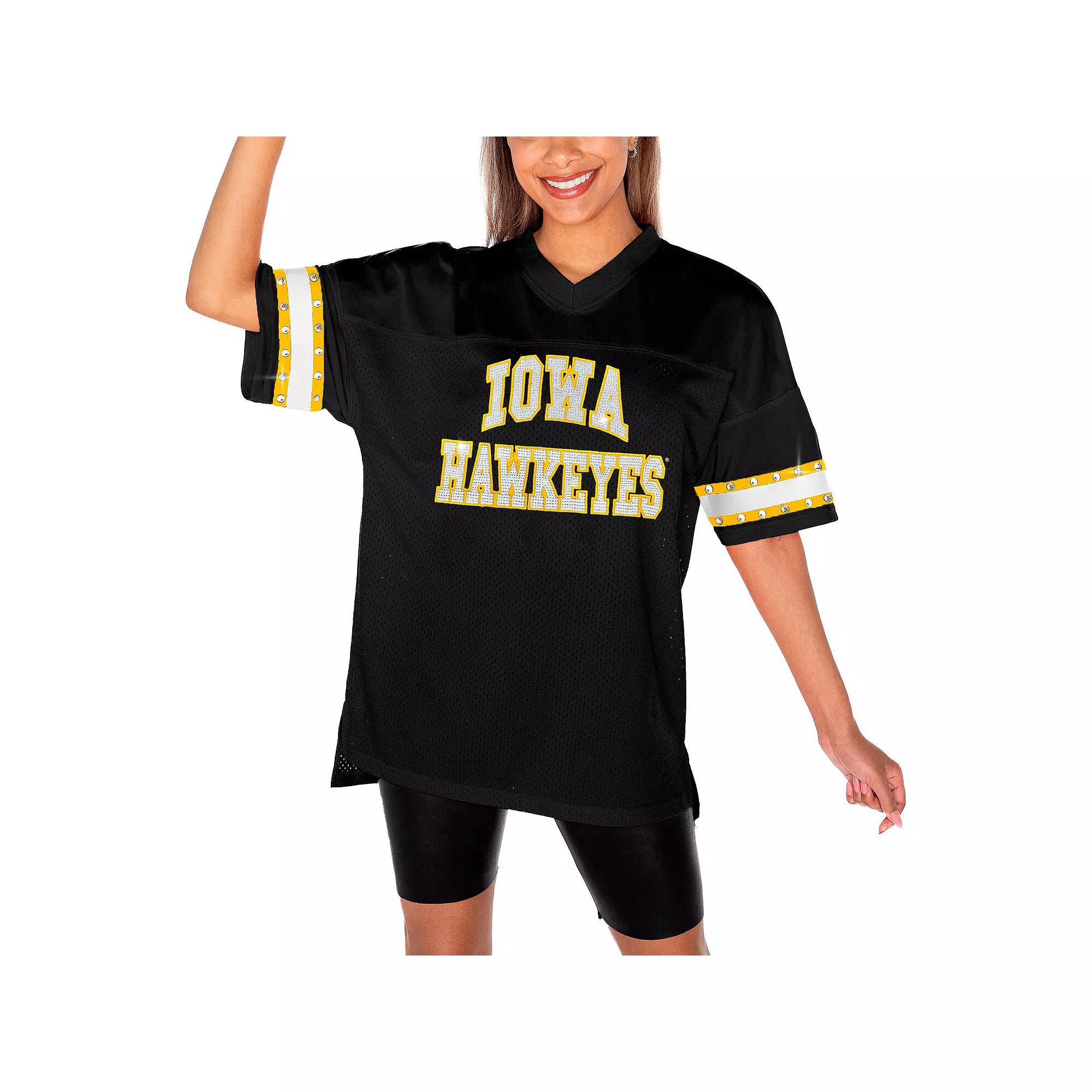 Women's Gameday Couture Black Iowa Hawkeyes Until Kickoff Rhinestone Fashion T-Shirt,  Product Image