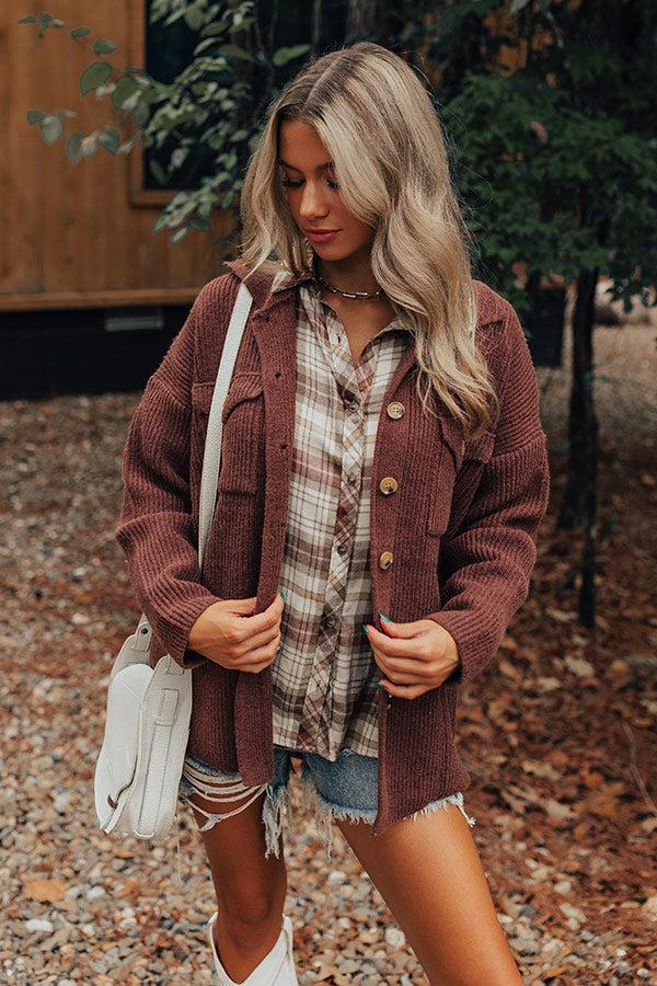 Next One Up Knit Jacket In Chocolate Product Image