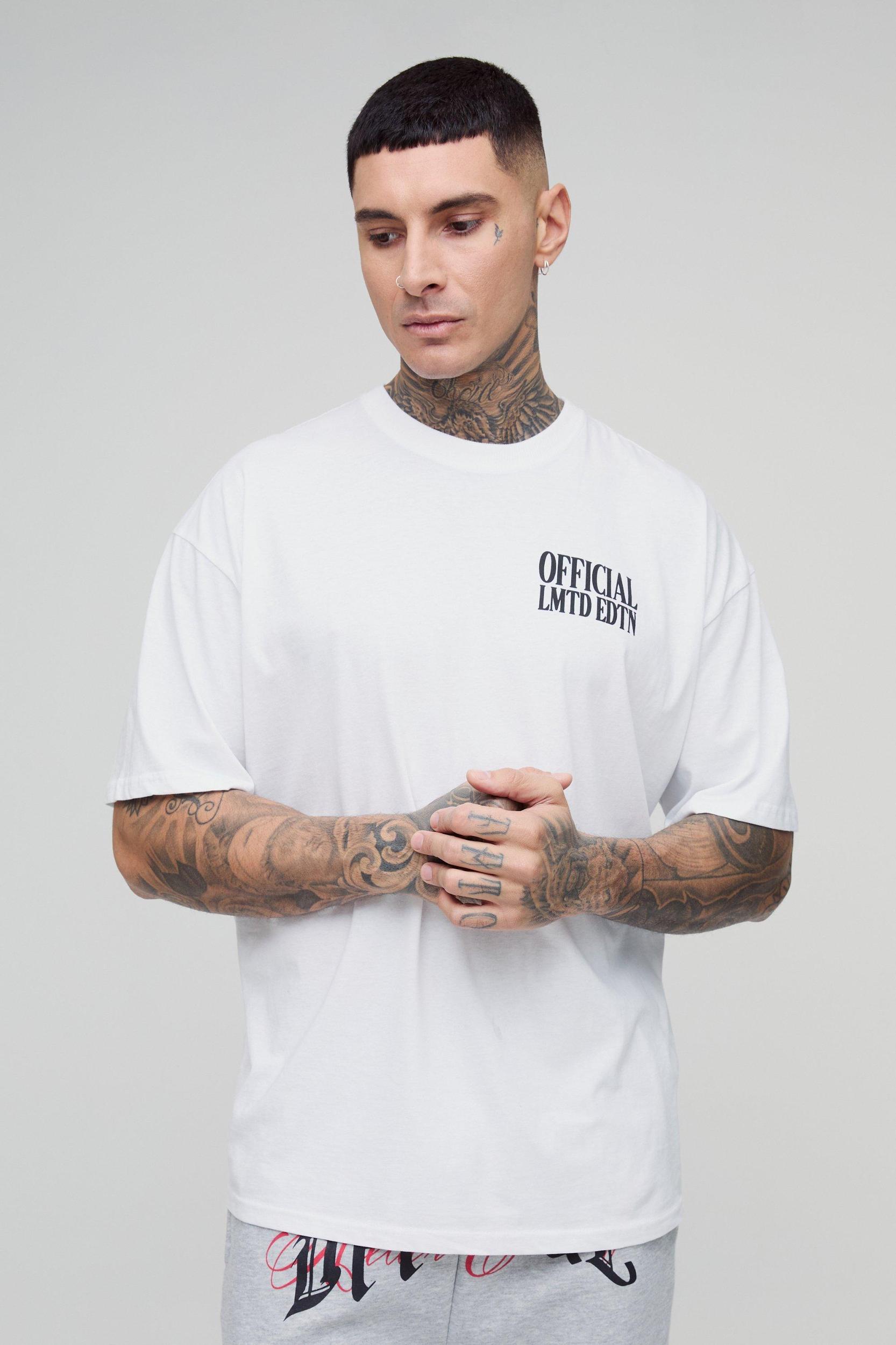 Tall Oversized Official Landscape Print T-Shirt | boohooMAN USA Product Image