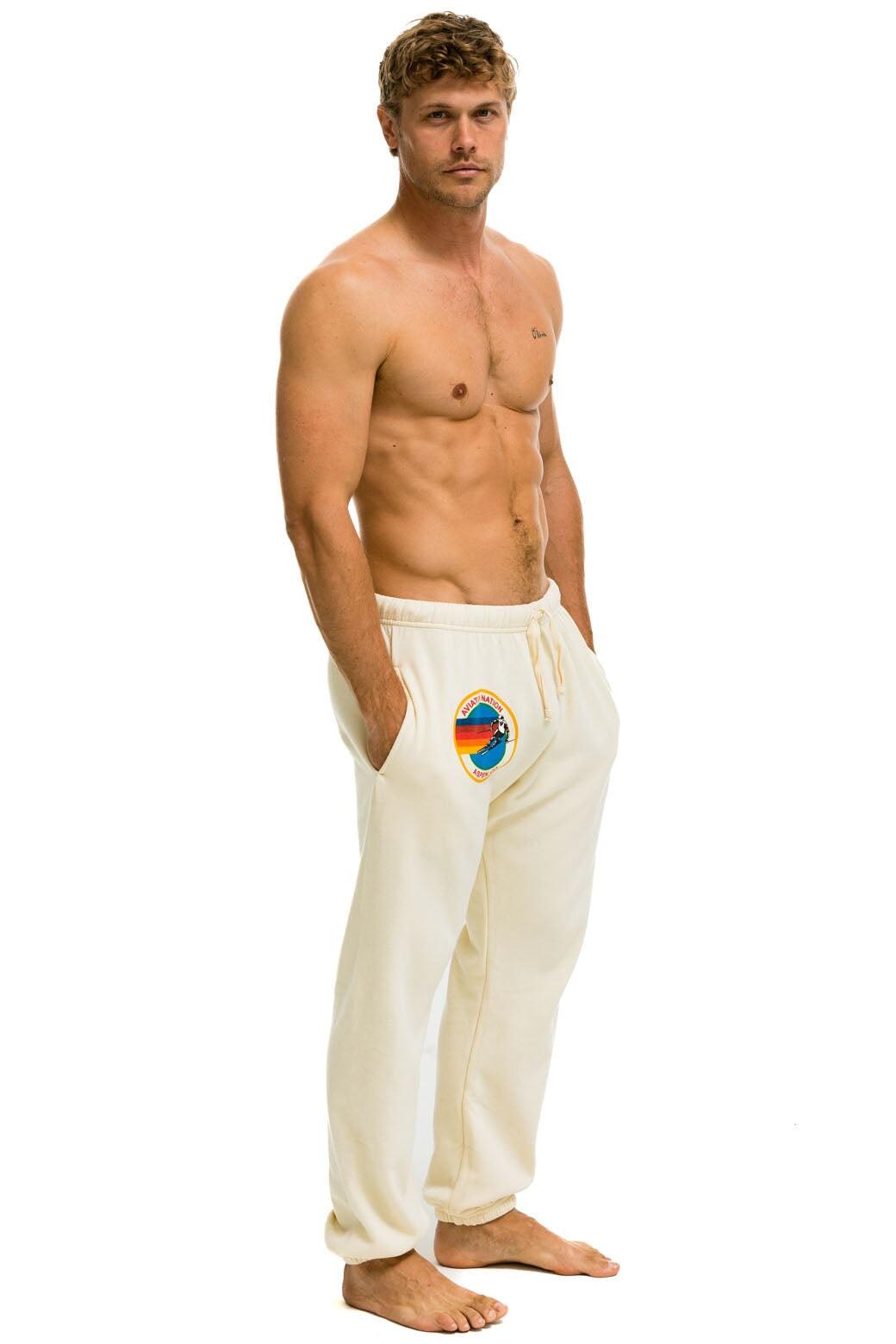 AVIATOR NATION ASPEN SWEATPANTS - VINTAGE WHITE Male Product Image