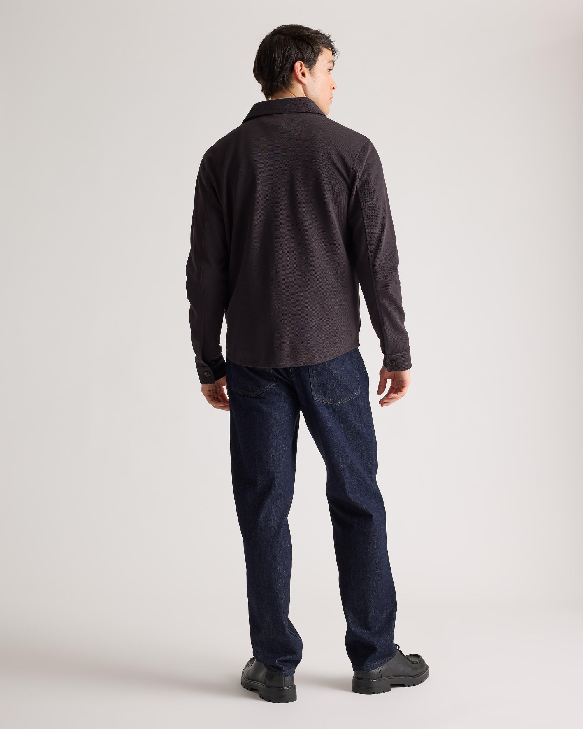 Quince | Men's Cotton Pique Knit Overshirt Organic Cotton Product Image