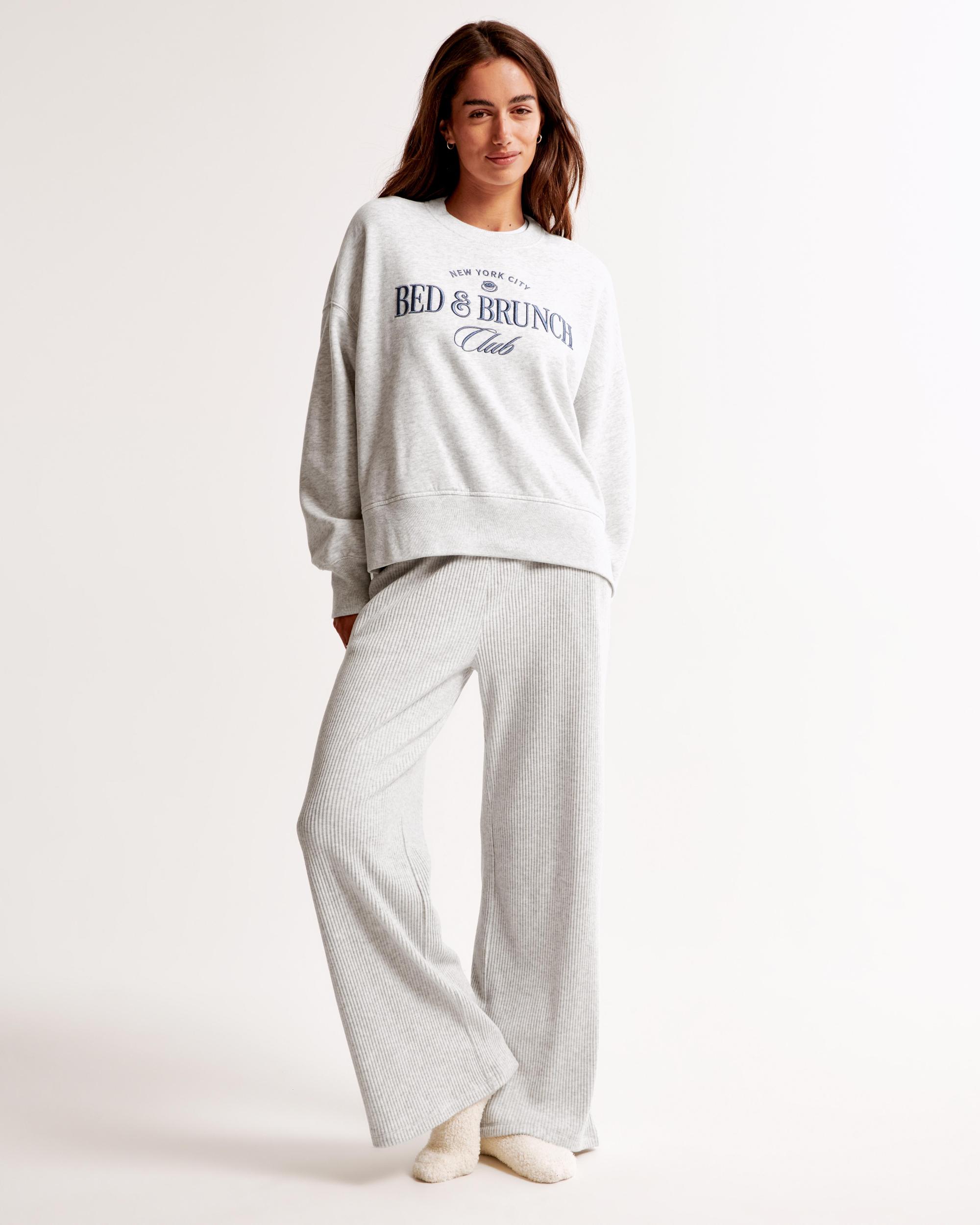 Brushed Rib Wide Leg Sweatpant Product Image