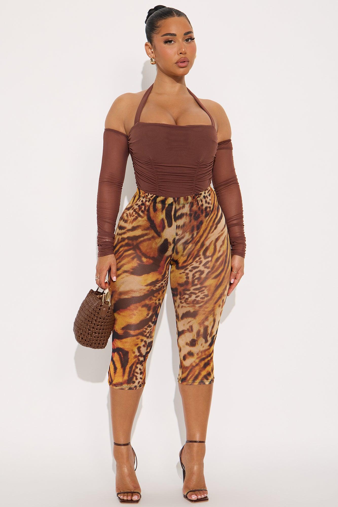 Replacing You Mesh Bodysuit - Mocha Female Product Image