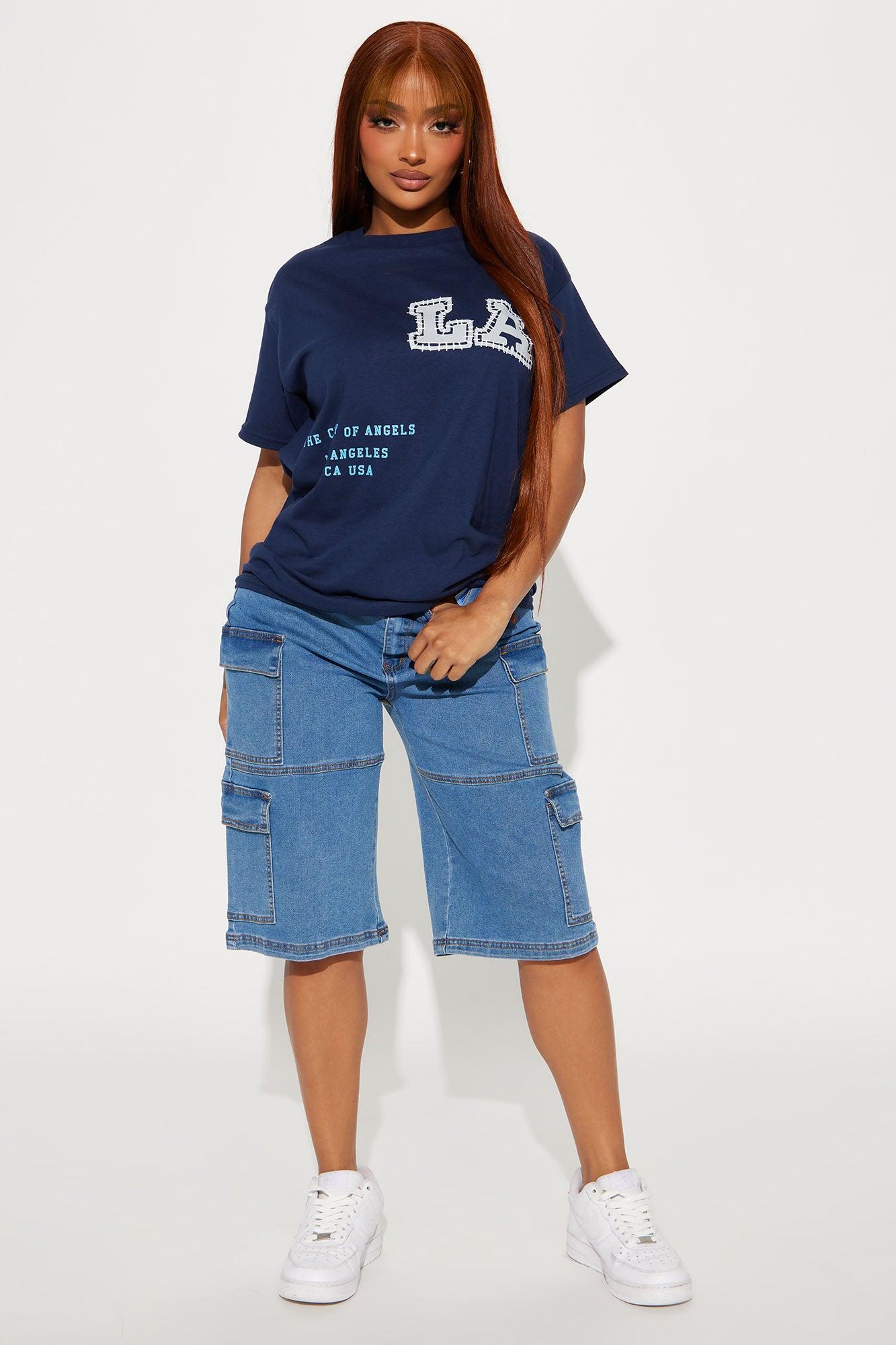LA Stitched On Me Tee - Navy Product Image