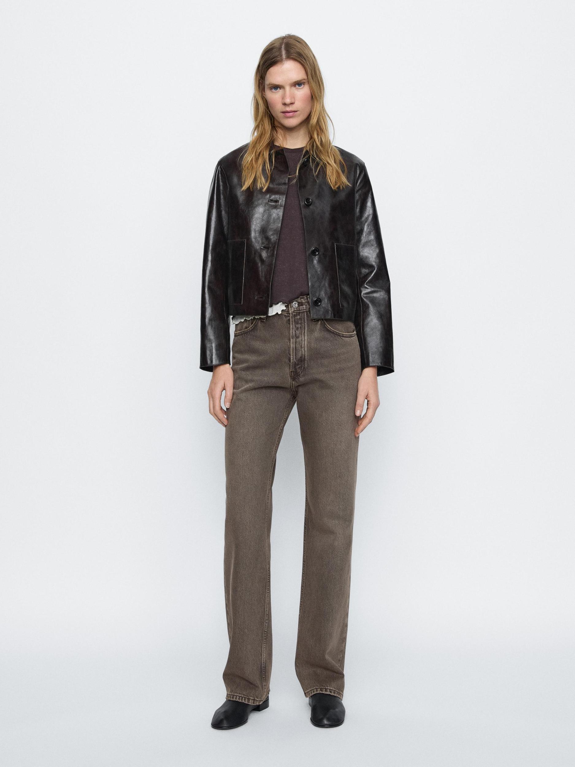 Straight-leg high-waist jeans Product Image