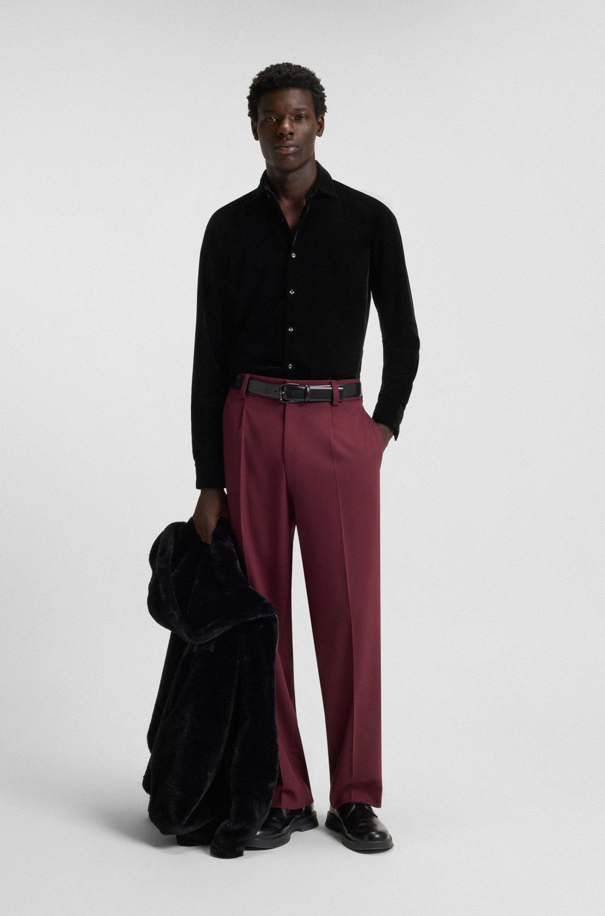 Slim-fit shirt in stretch poplin Product Image