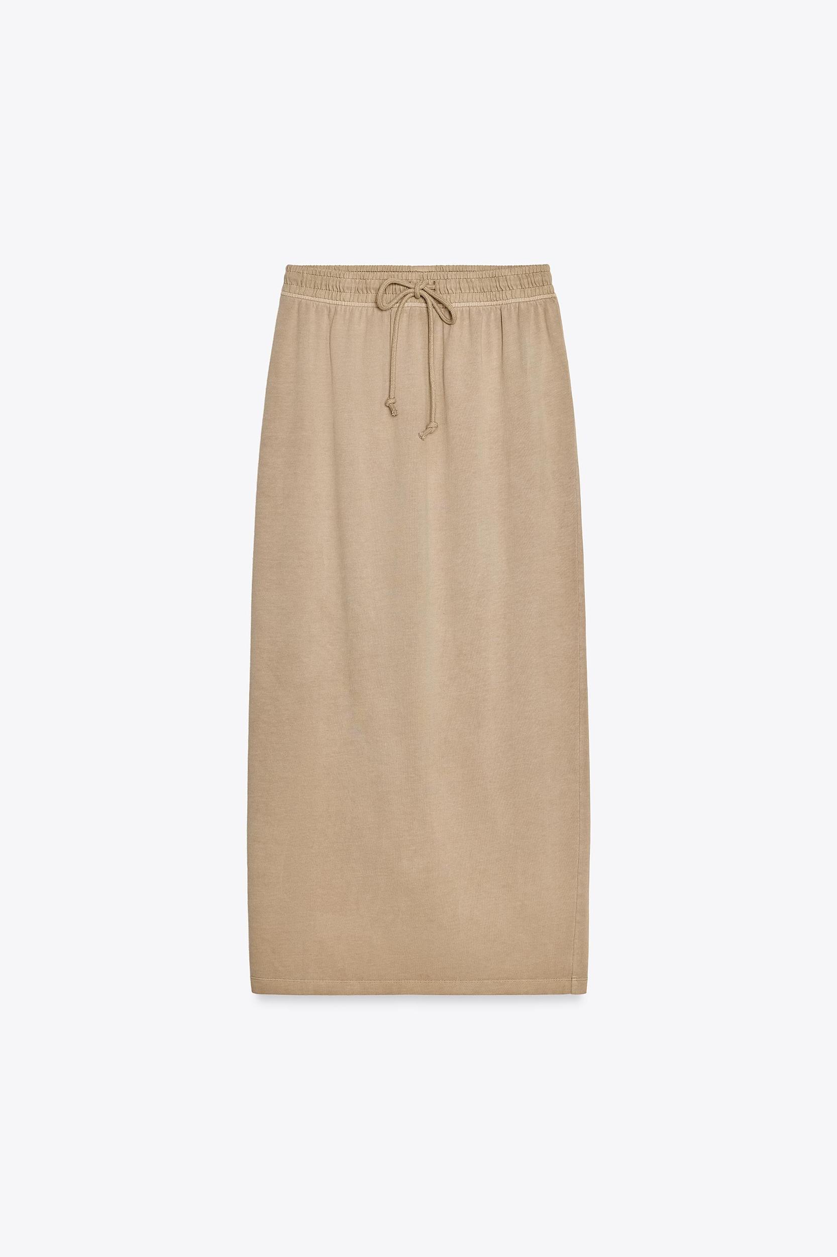 WASHED EFFECT MIDI SKIRT Product Image