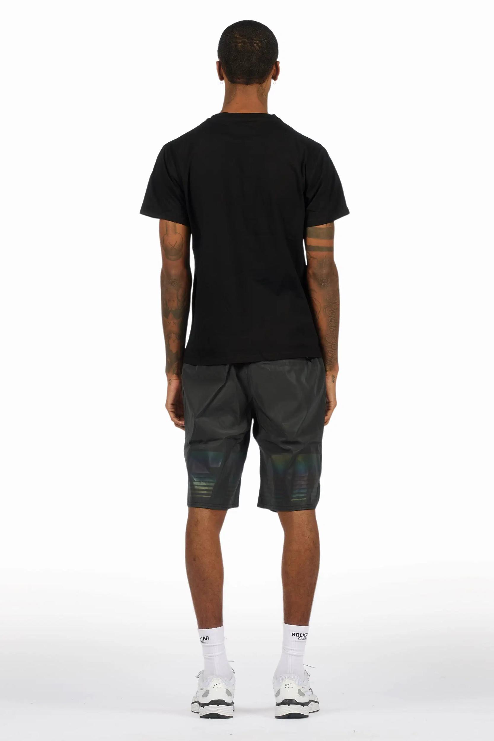 Xadrian Black T-Shirt/Short Set Male Product Image