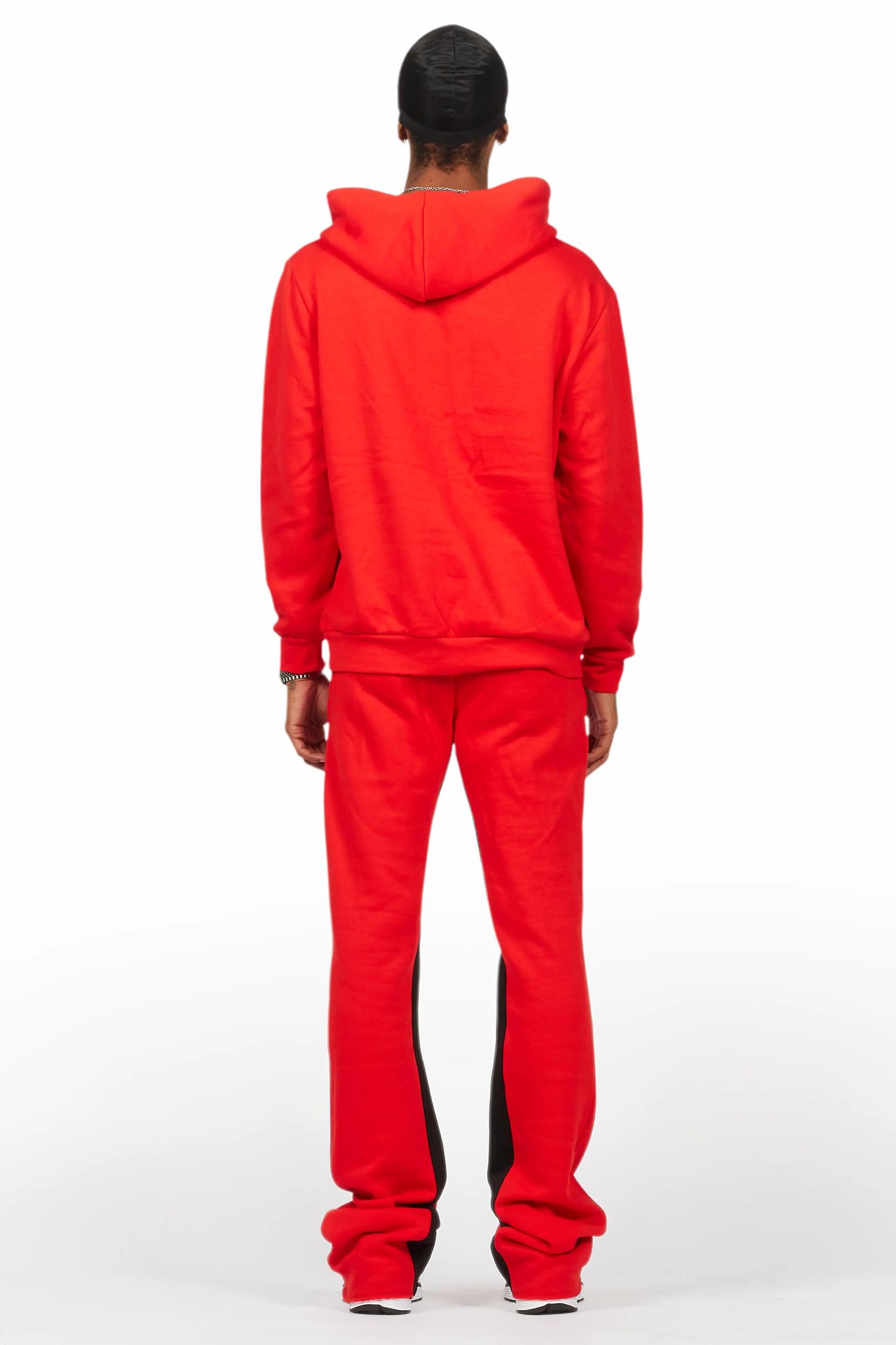 Briggs Red Hoodie/Baggy Fit Pant Set Male Product Image
