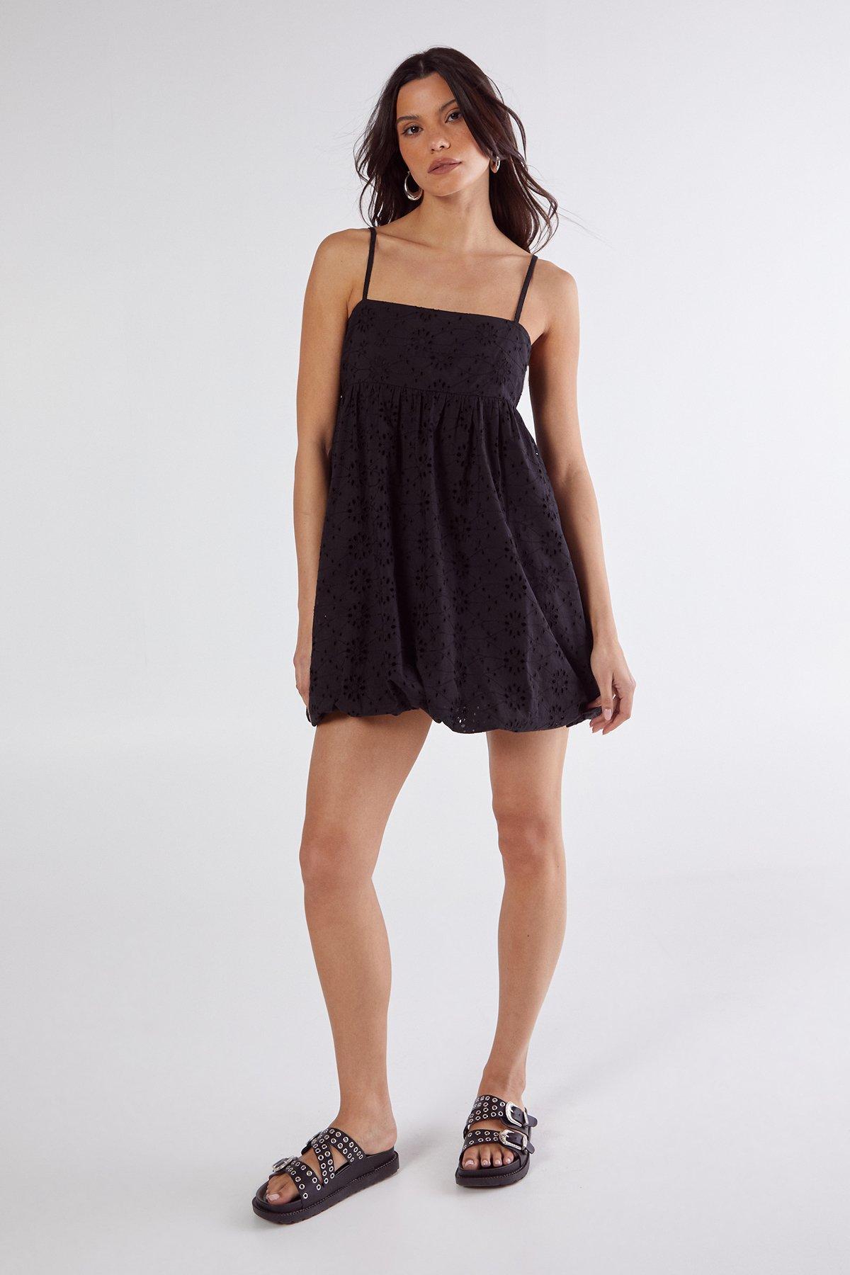 Broderie Puffball Strappy Mini Dress Product Image