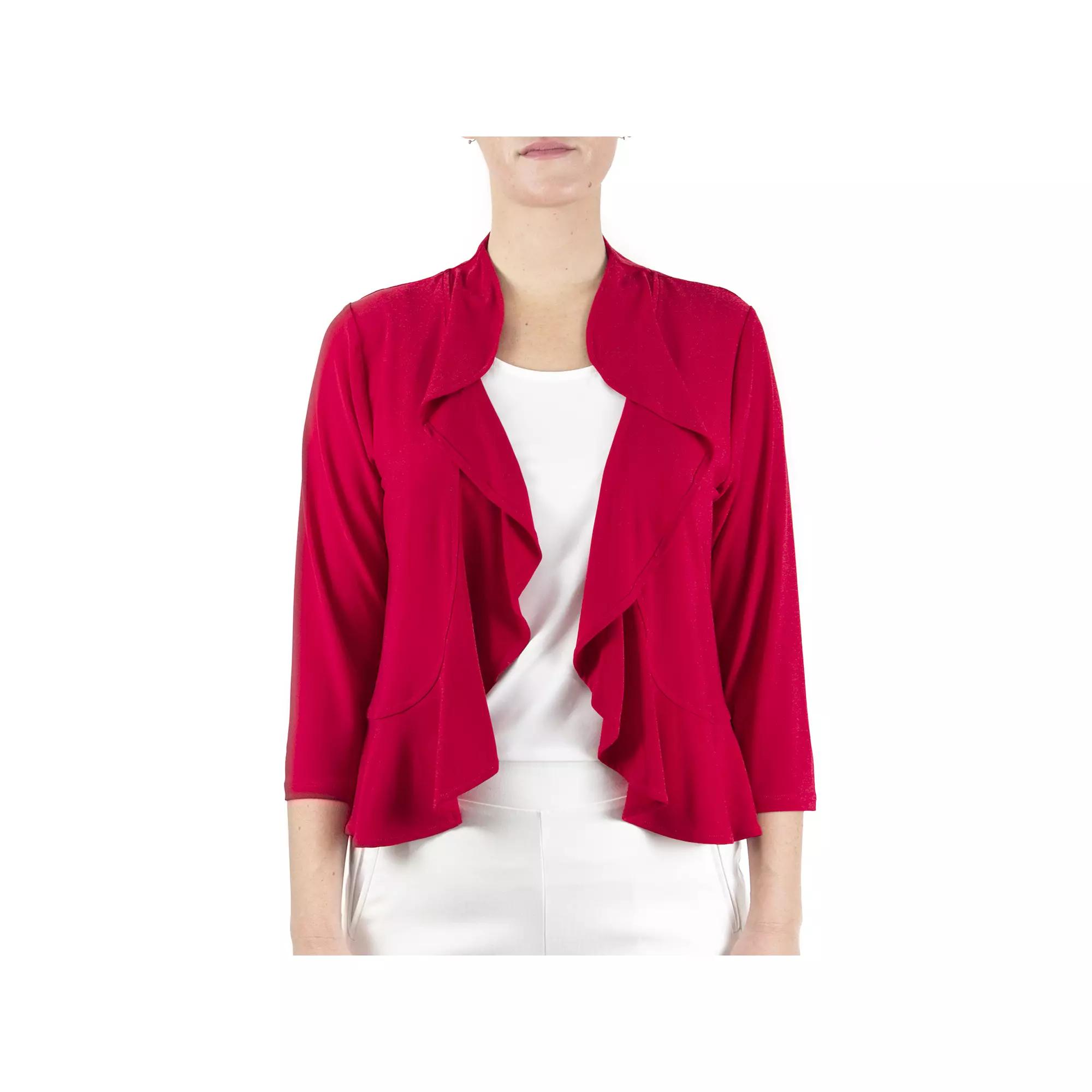 Womens Nina Leonard Draped Sheer Back Bolero Product Image