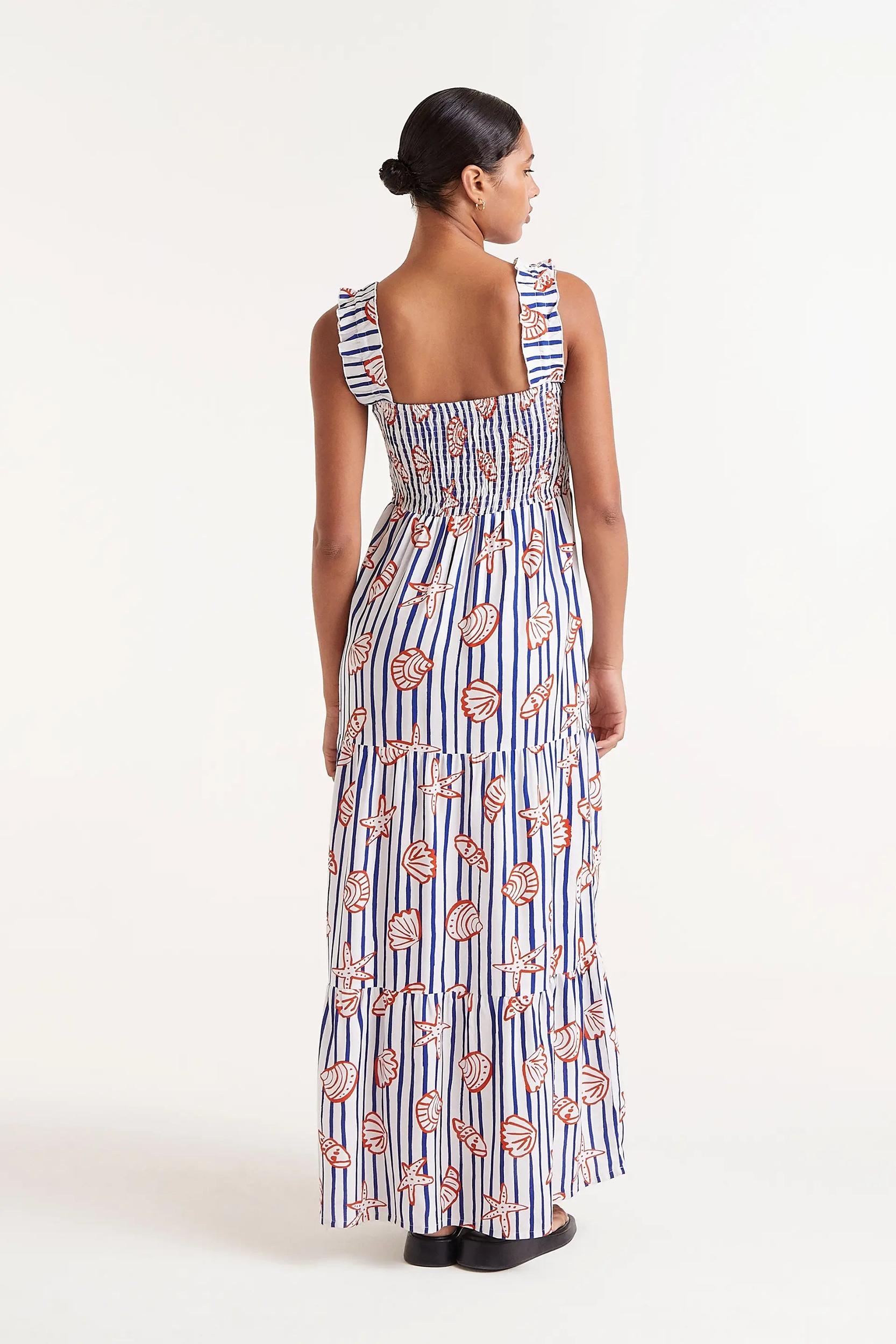 Seashell Print Long Dress Product Image