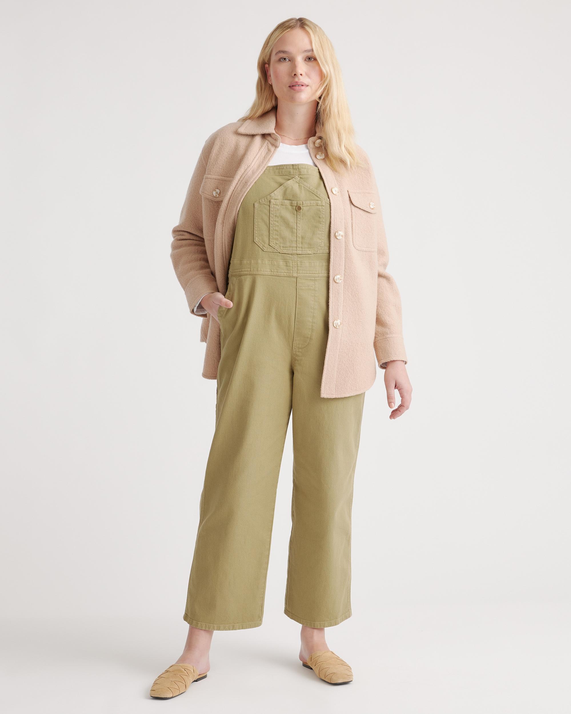 Quince | Women's Organic Stretch Cotton Twill Relaxed Overalls Size XL, Organic Cotton Product Image