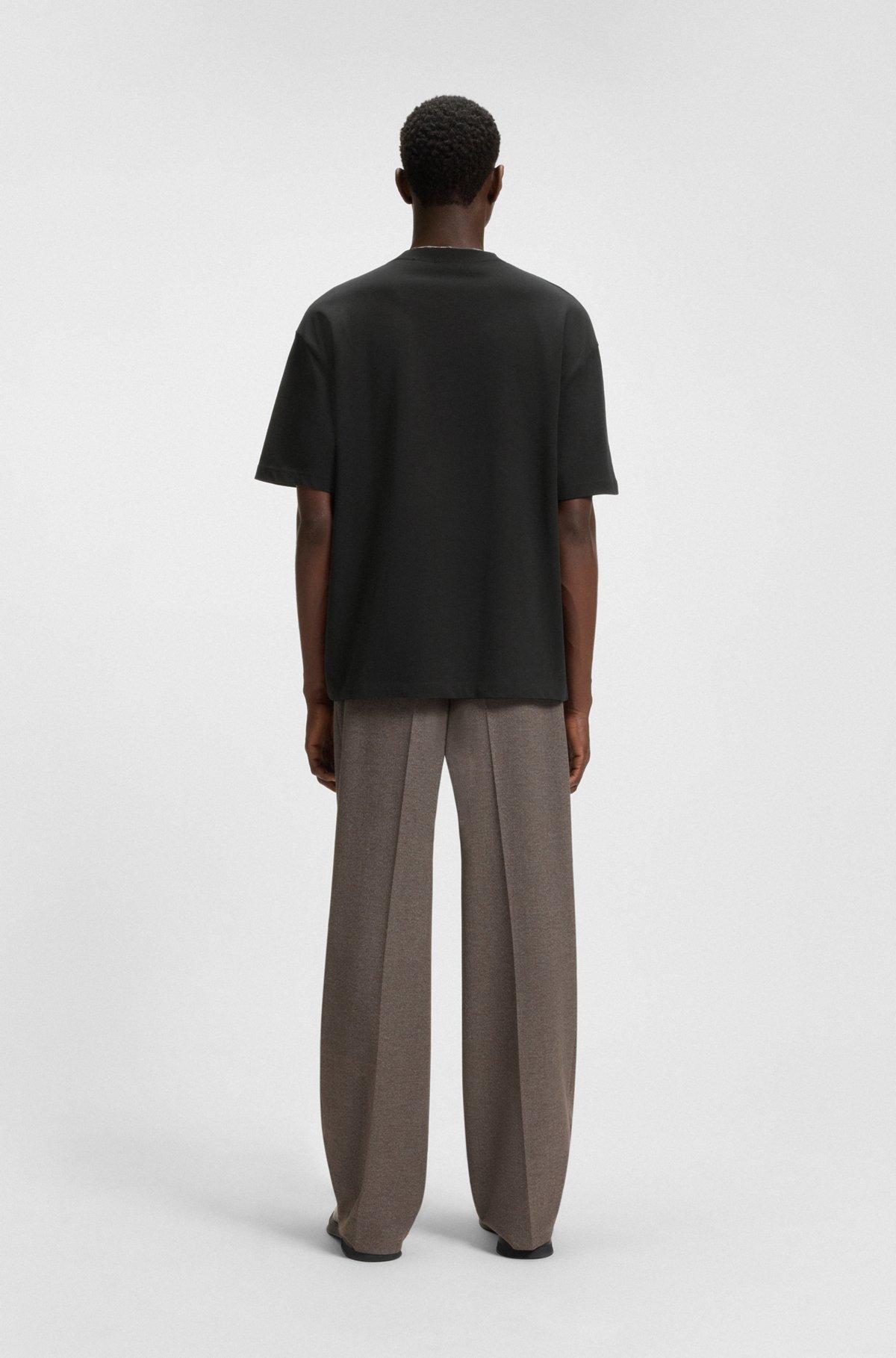 Oversize-fit T-shirt in cotton with decorative reflective logo Product Image