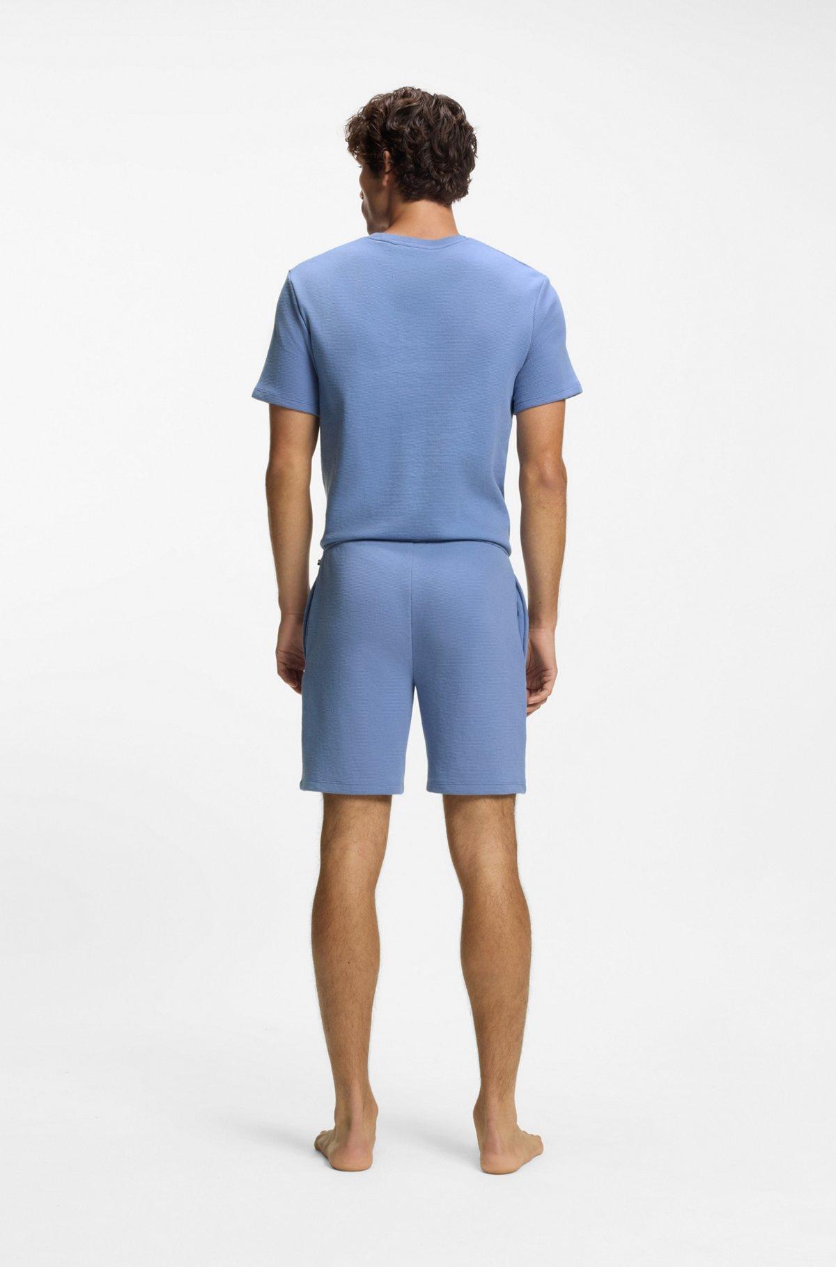 Cotton-blend pajama shorts with embroidered logo Product Image