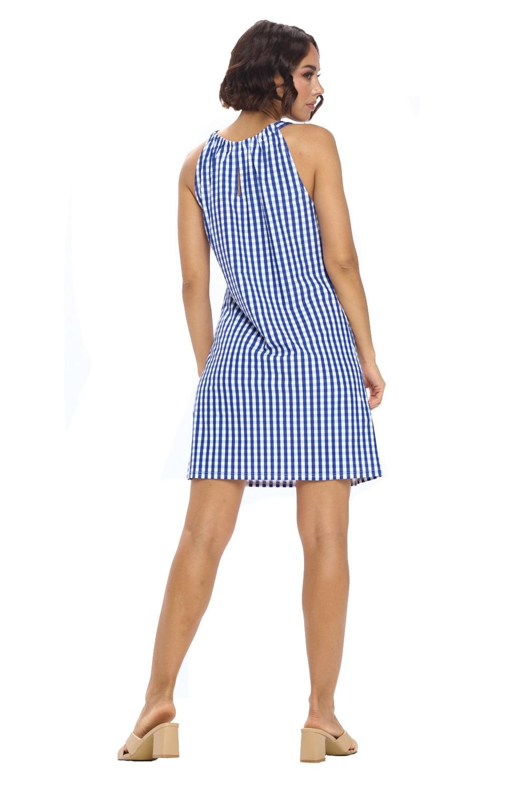 Plaid Keyhole Dress Product Image