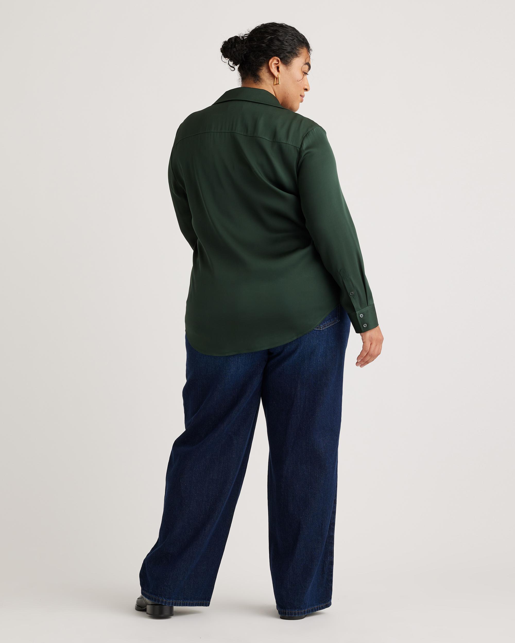 Quince | Women's Washable Stretch Silk Notch Collar Blouse Product Image