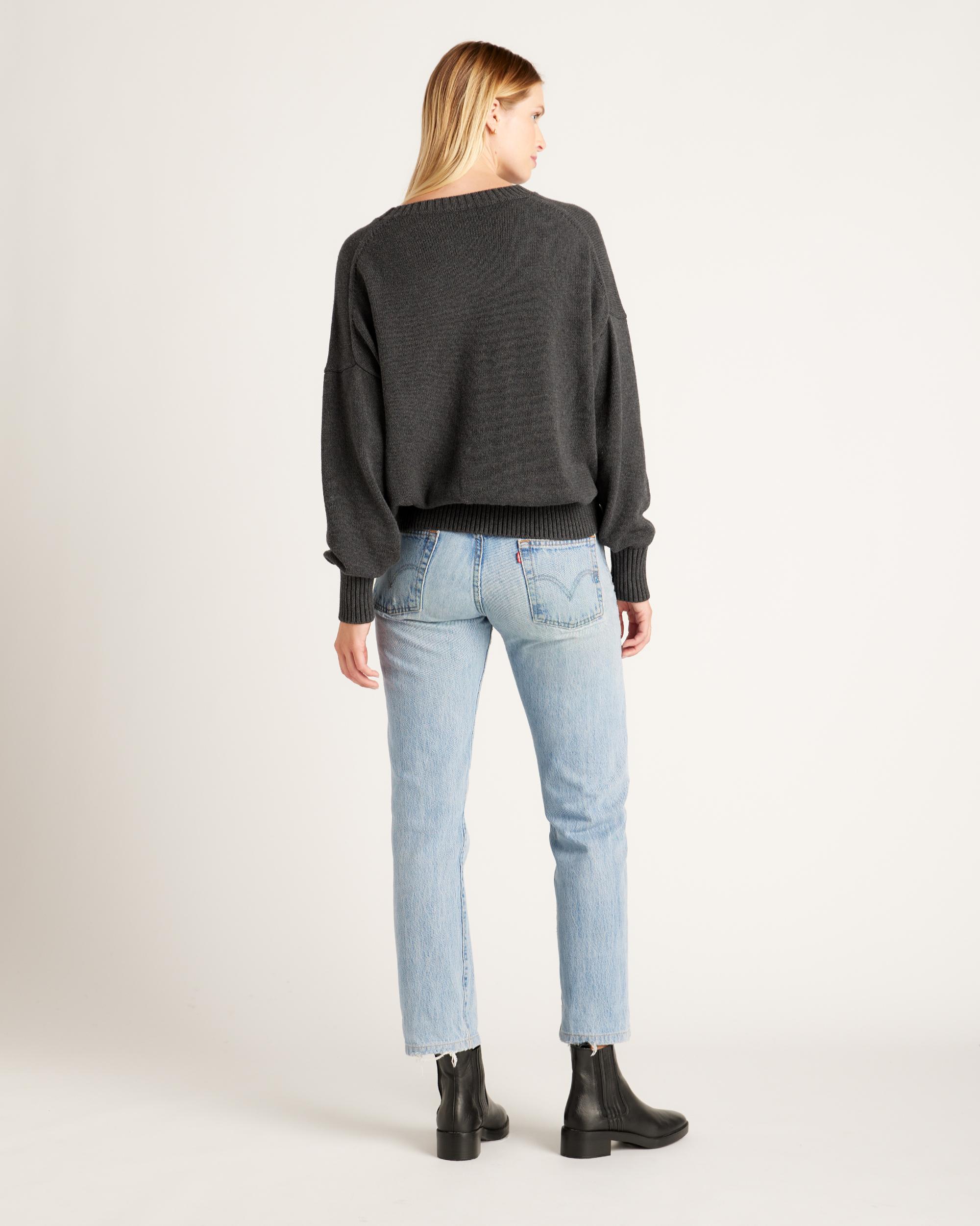 Quince | Women's Boyfriend Crewneck Sweater Organic Cotton Product Image