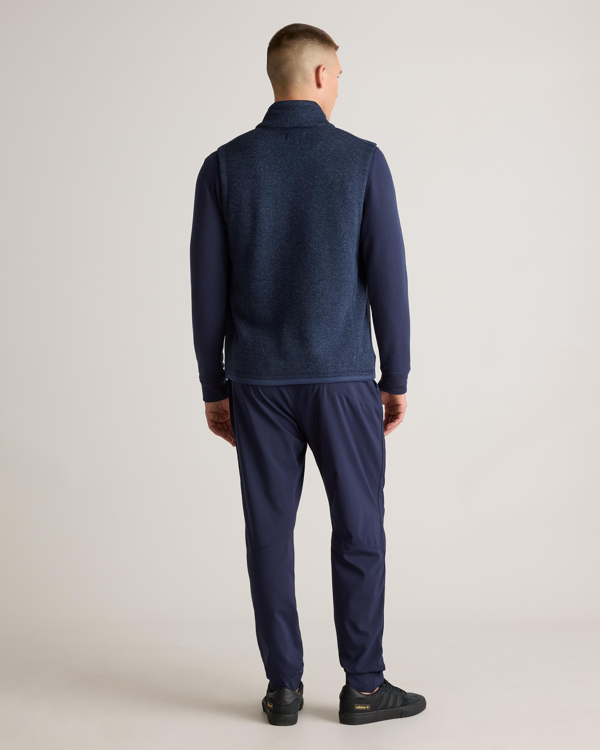 Quince | Men's Sweater-Knit Fleece Full-Zip Vest Size XL, Recycled Polyester Product Image