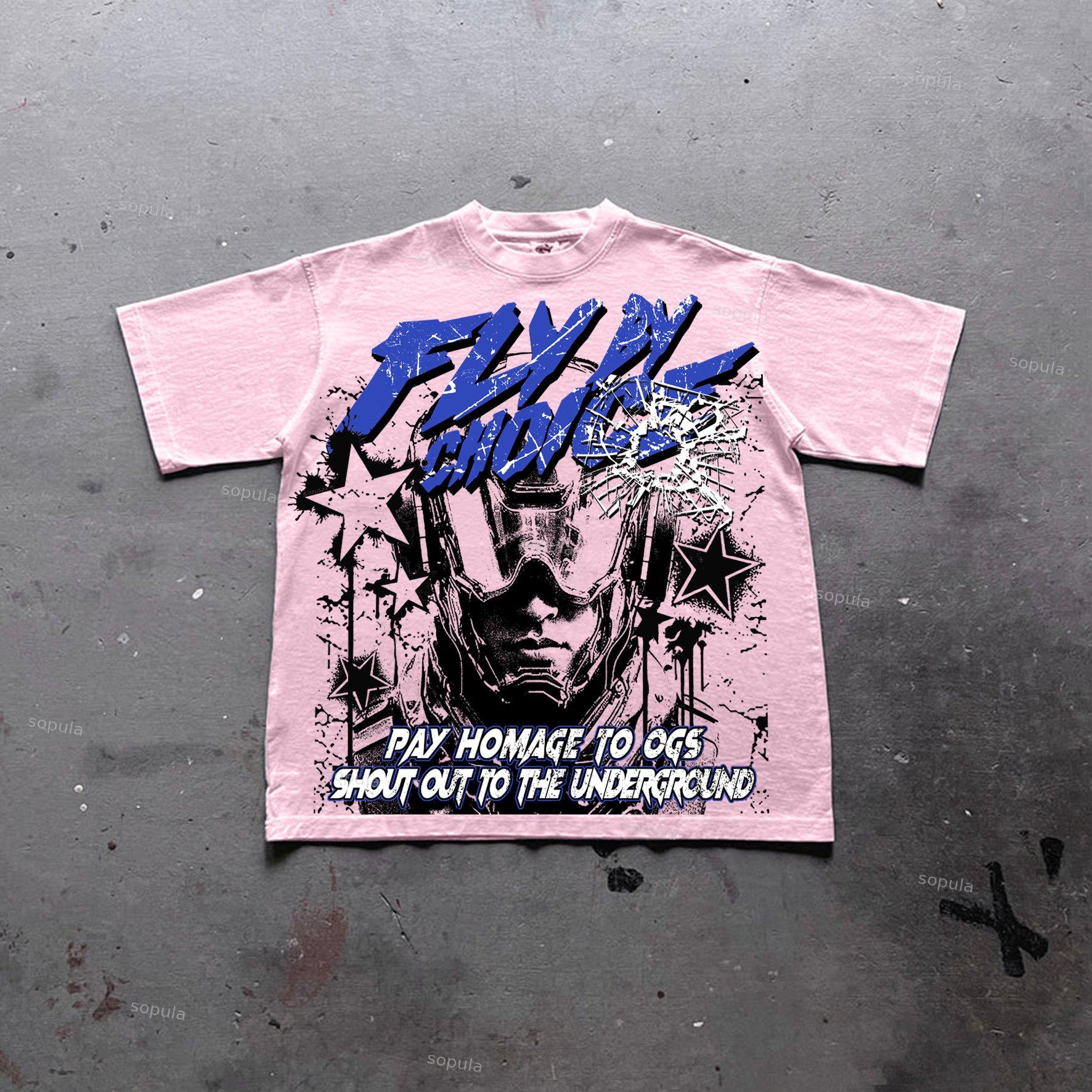 Fly By Choice Graphic Print Cotton T-Shirt Product Image