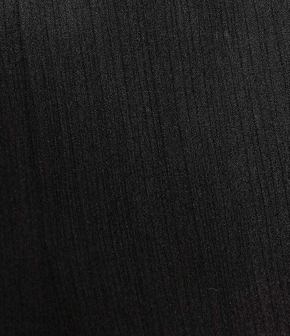 Eileen Fisher Striated Silk Satin Straight Leg Pull-On Ankle Pants Product Image