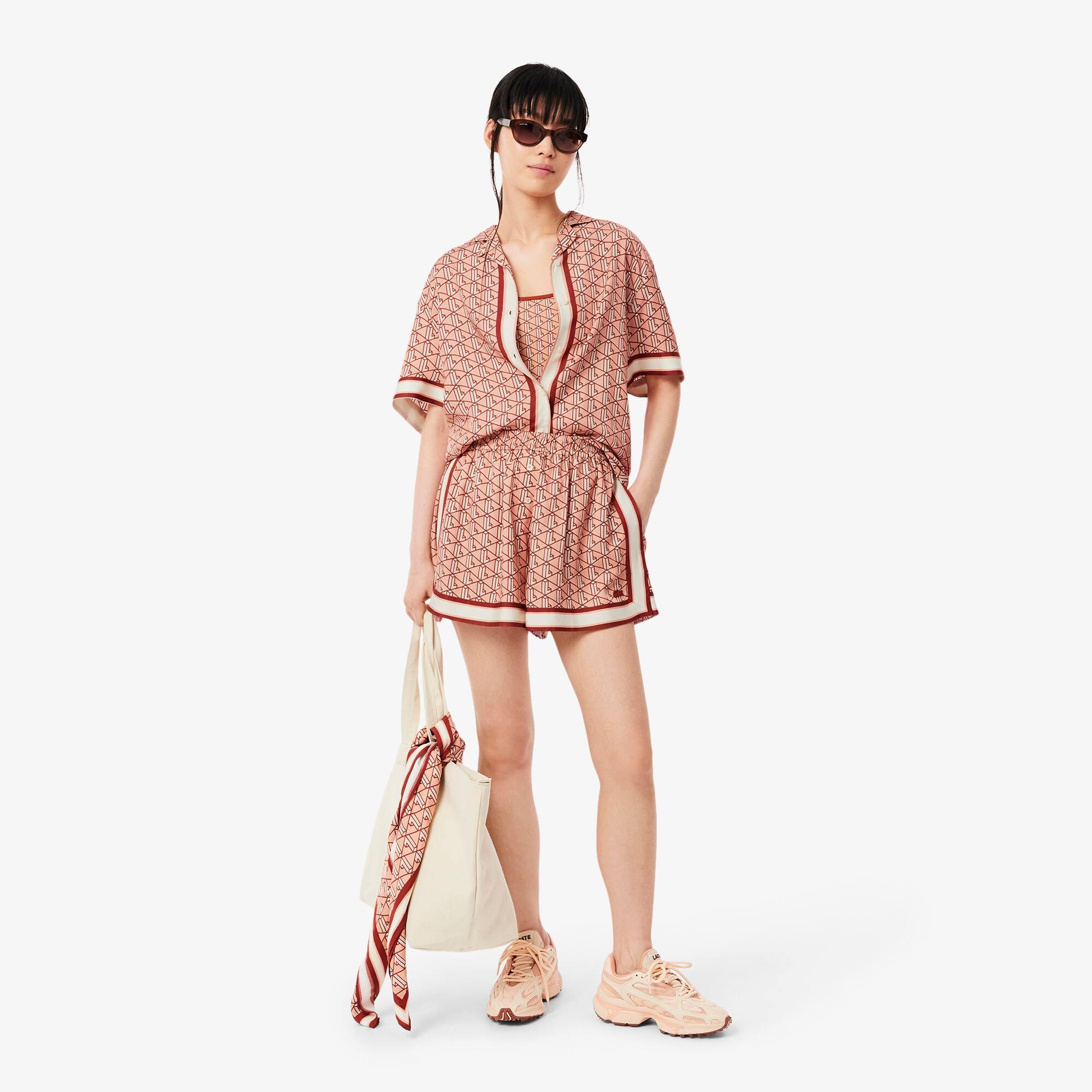 Oversized Monogram Print Shirt Product Image