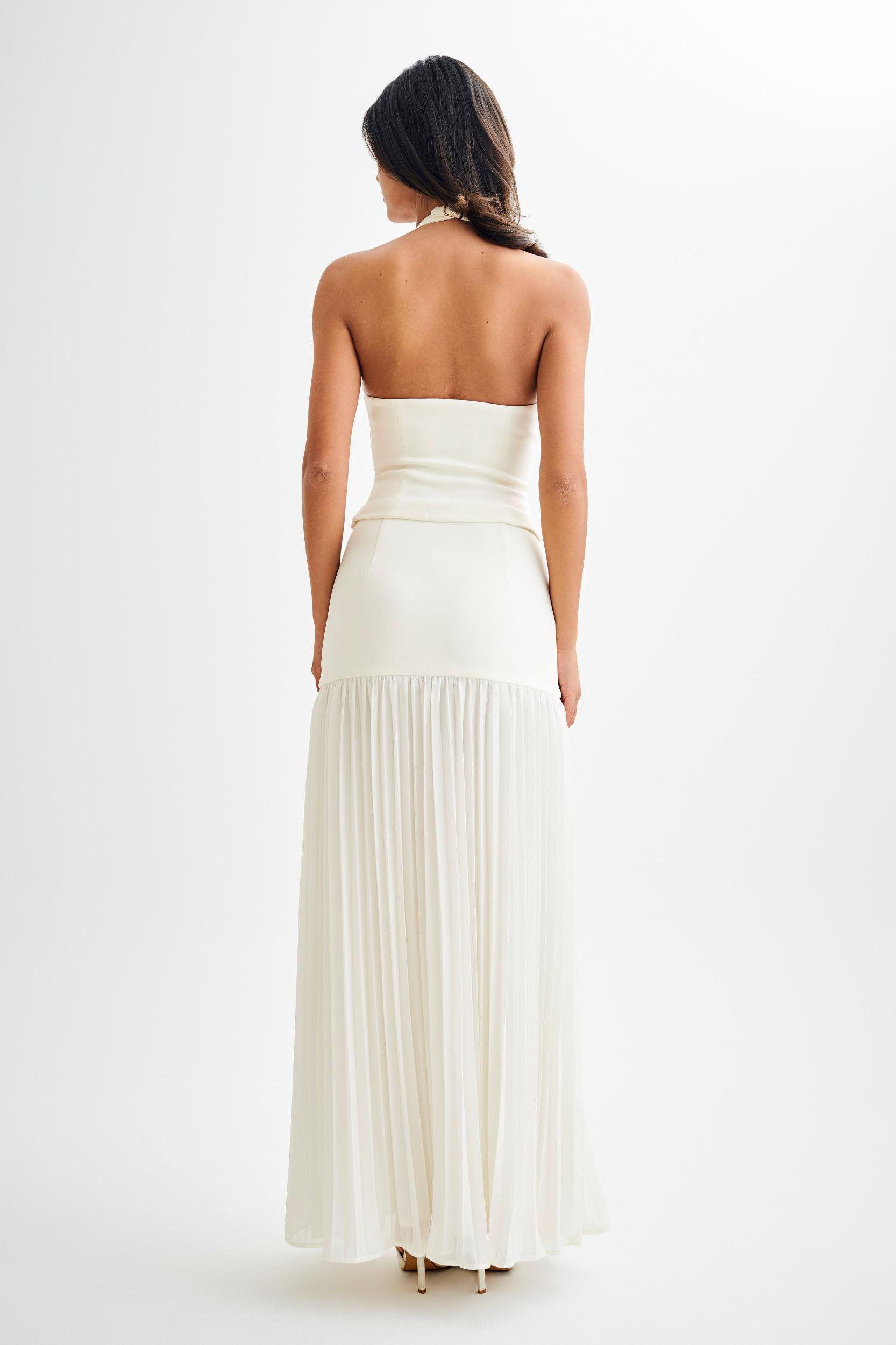 Jillian Pleated Maxi Skirt - Ivory Product Image