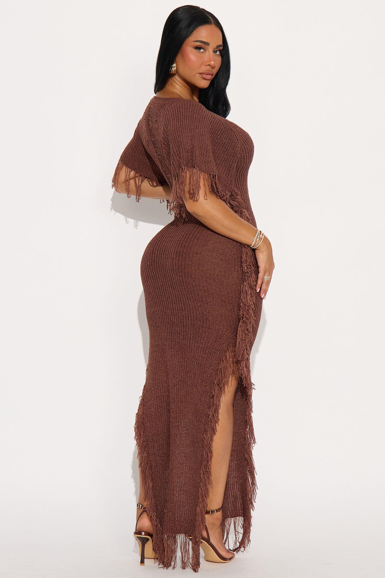 Tatiana Knit Maxi Dress - Mocha Female Product Image