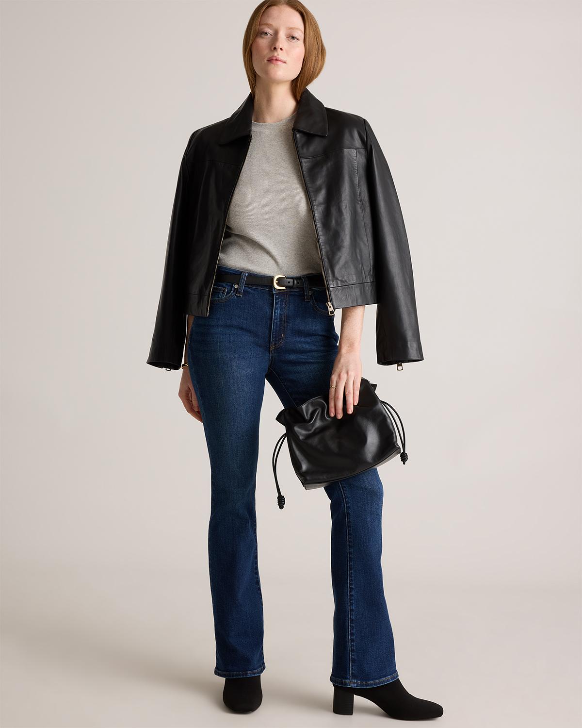 Quince | Women's Luna Stretch Flare Jeans Organic Cotton Product Image