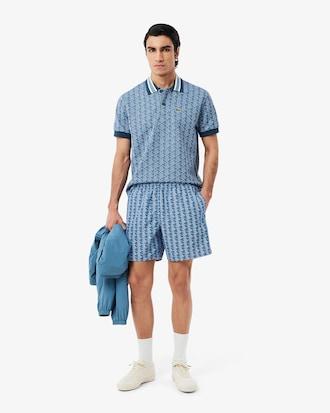 Mid Length Monogram Print Swim Trunks Product Image