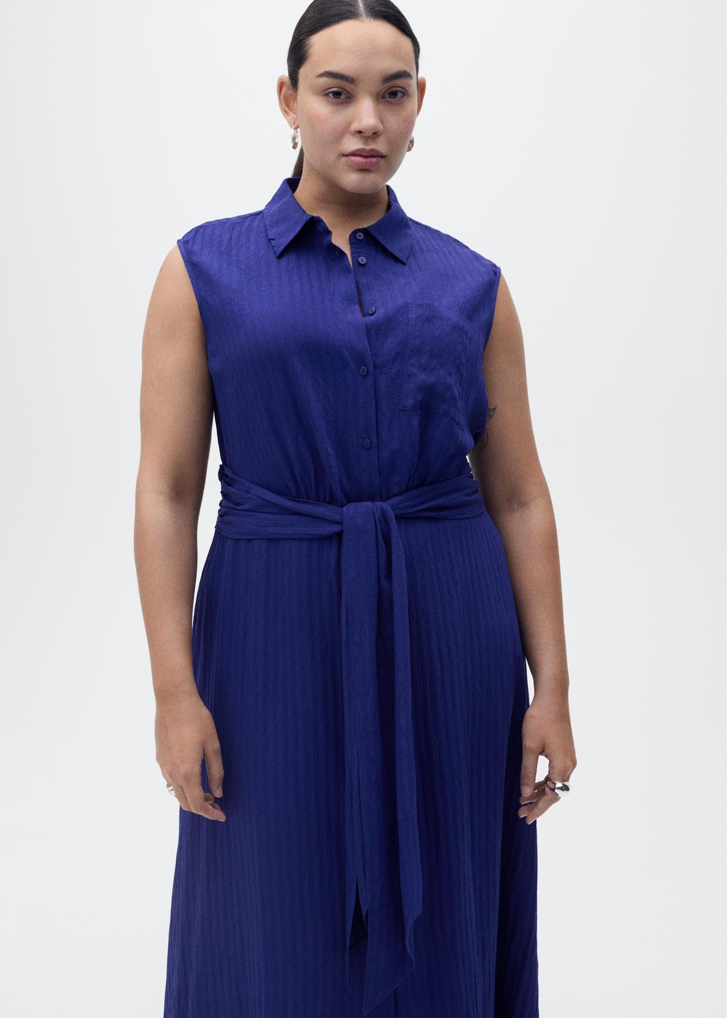 Bow shirt dress - Women | MANGO USA Product Image