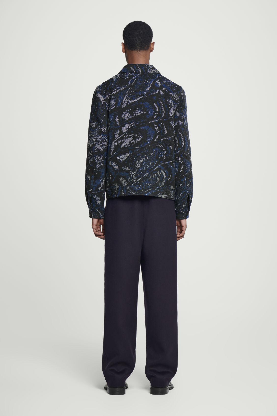 RELAXED WOOL-BLEND JACQUARD OVERSHIRT Product Image