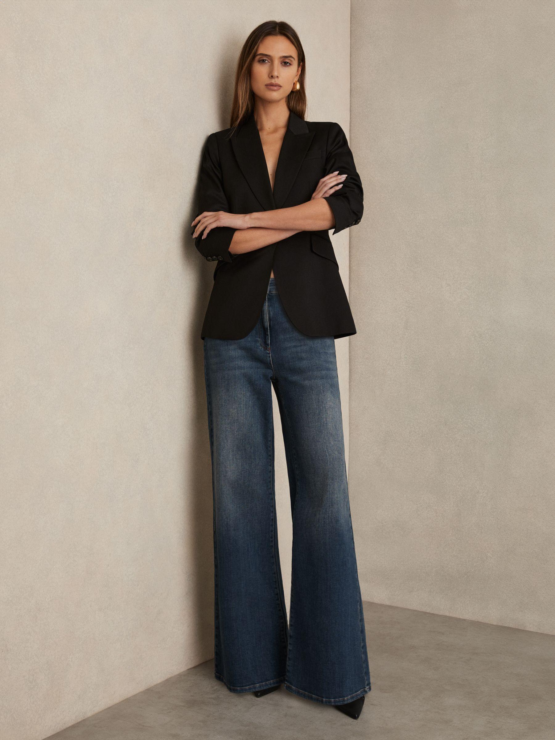 Leather Twist Detail Court Shoes in Black Product Image