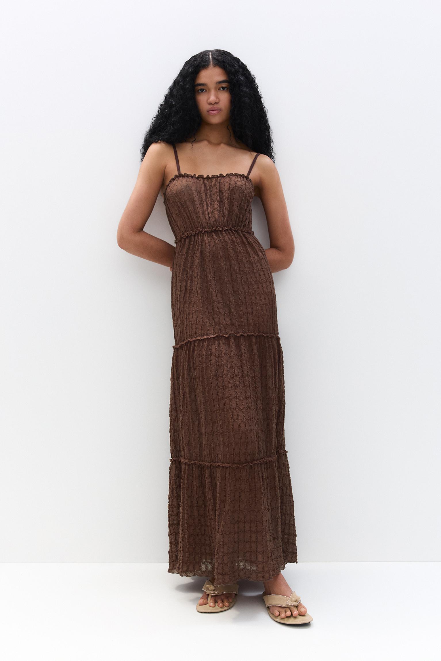 Paneled midi dress Product Image