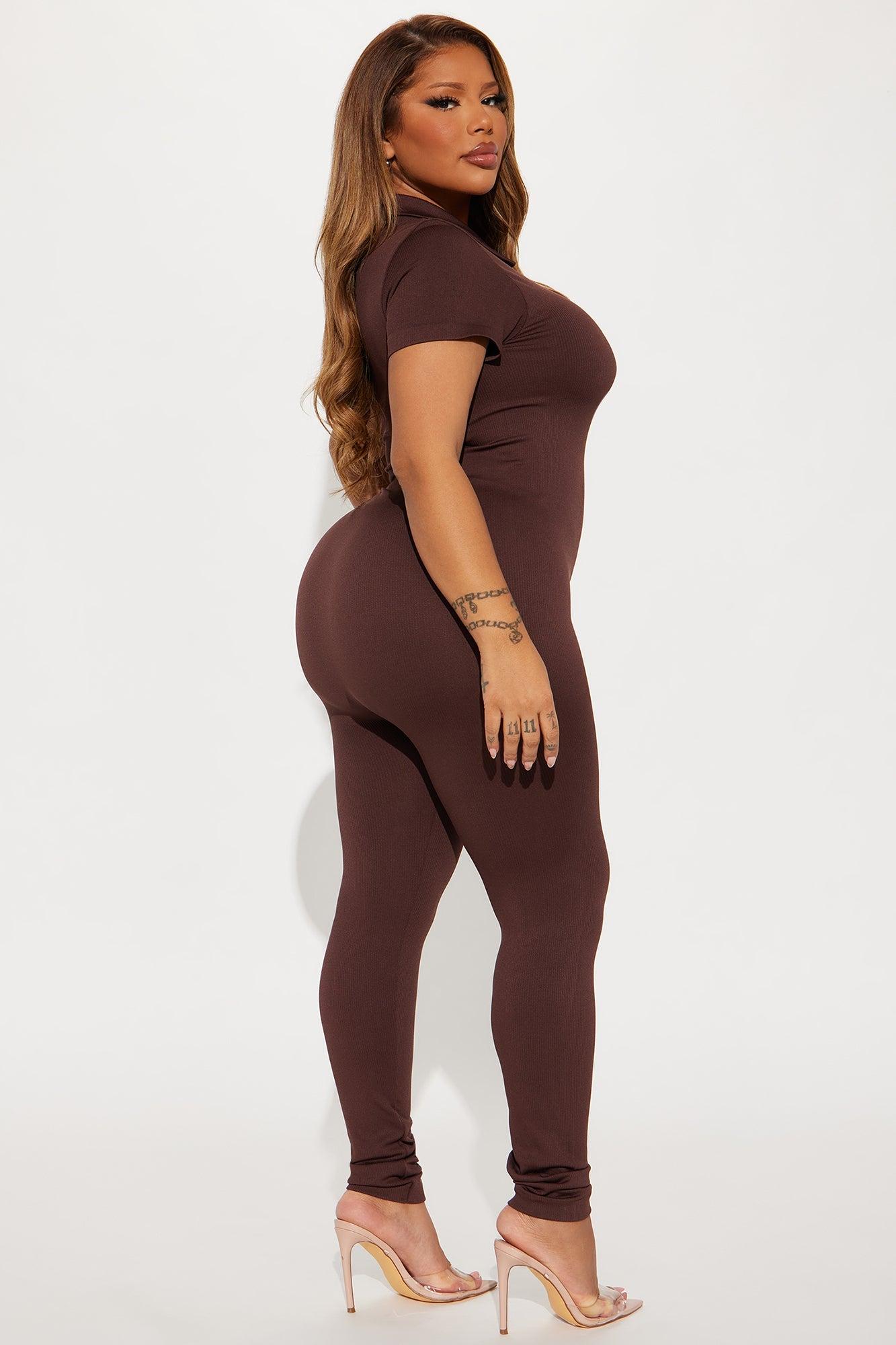 McKay Seamless Jumpsuit - Chocolate Product Image