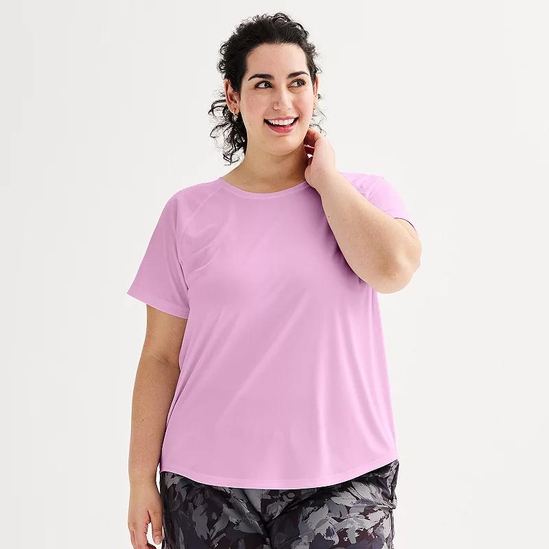 Plus Size Tek Gear® Dry Tek Short Sleeve Tee, Women's, Size: 4XL, Peyton Purple Product Image
