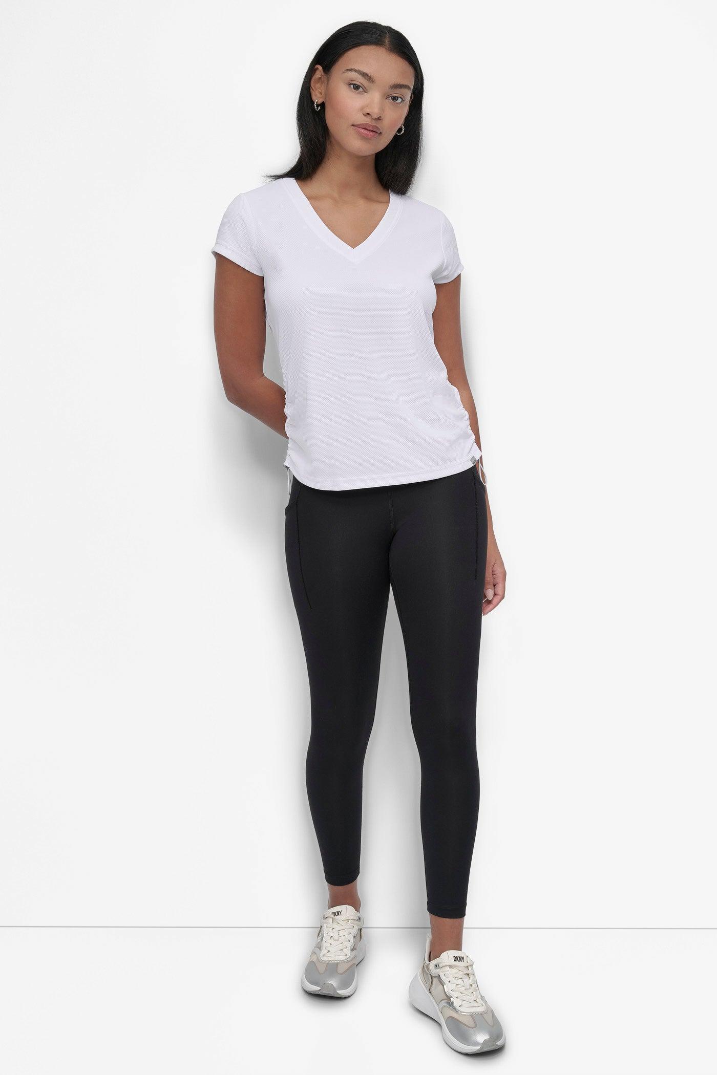 RUCHED TECH-MESH PERFORMANCE TEE Product Image