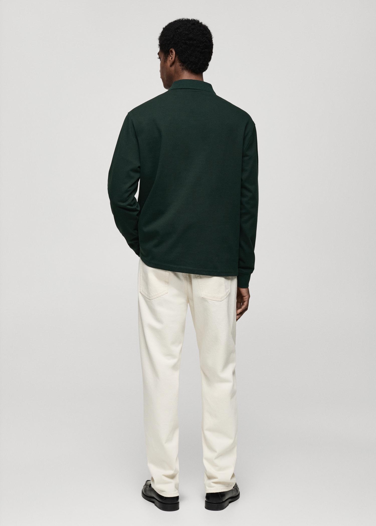 100% cotton polo sweatshirt - Men | MANGO USA Product Image